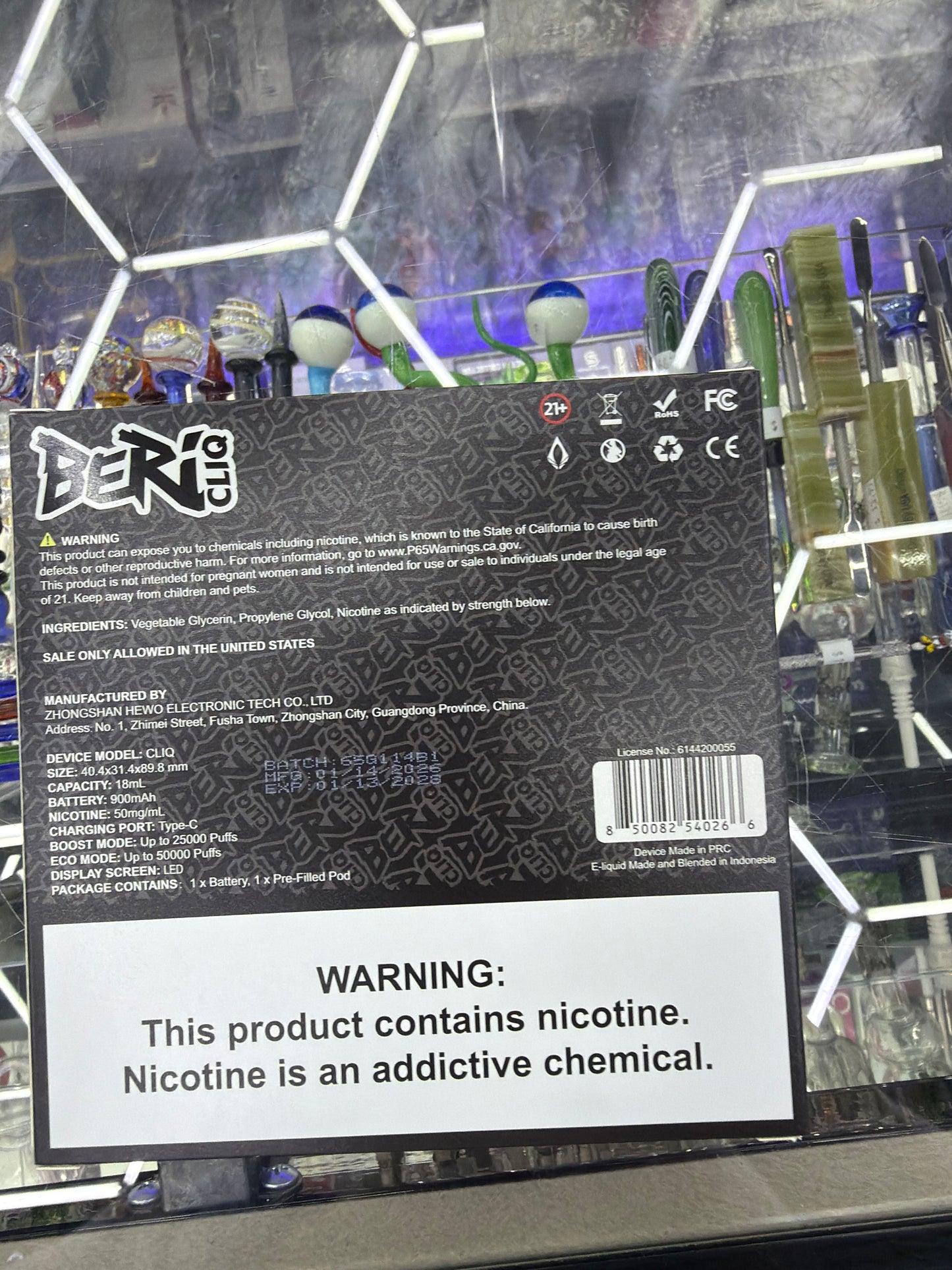 Beri Cliq 50K Puffs Pod + Kit (Grape Ice)