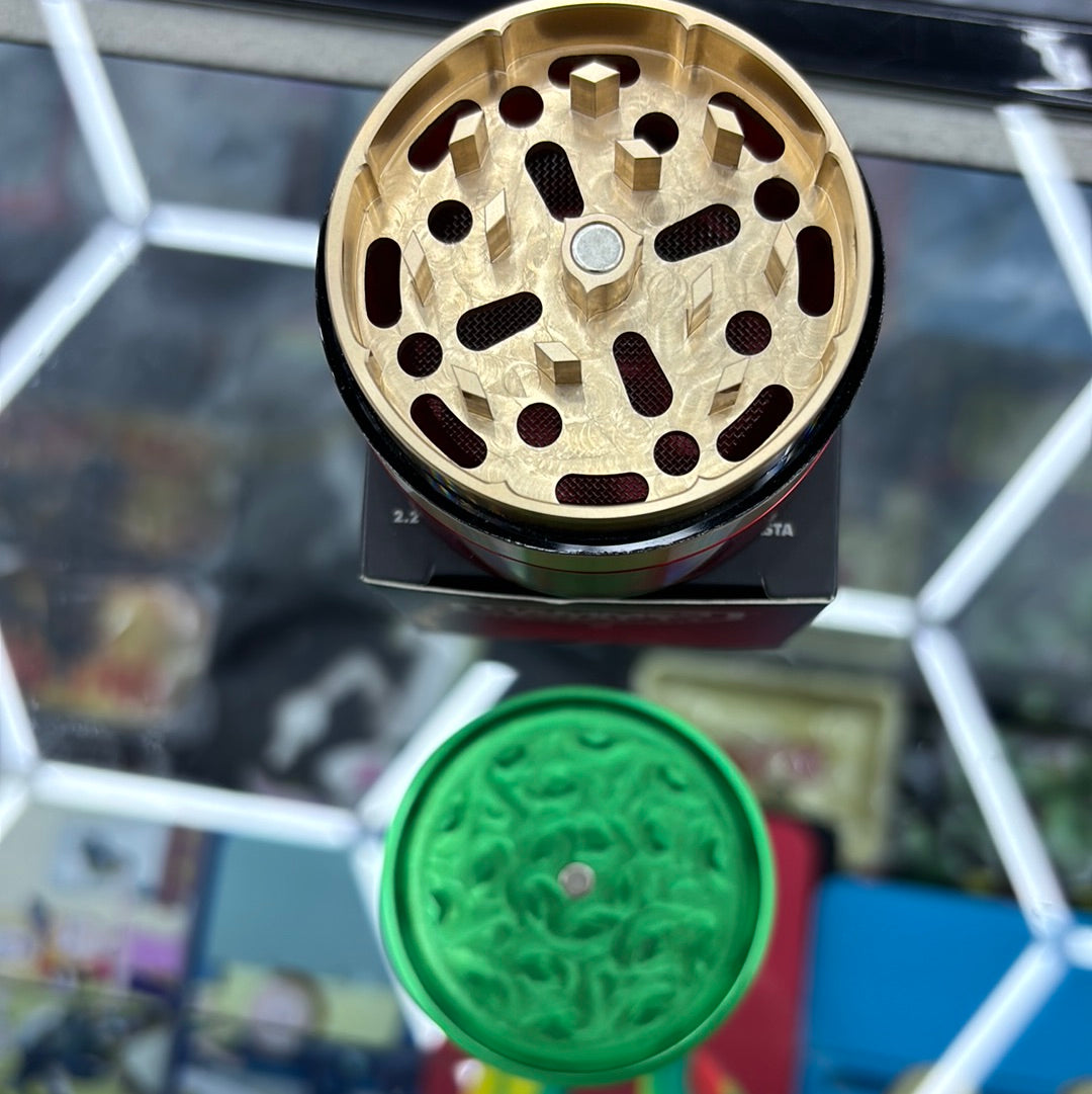 Raw X hammer craft 2.2 inch diameter, 4 piece grinder Rasta