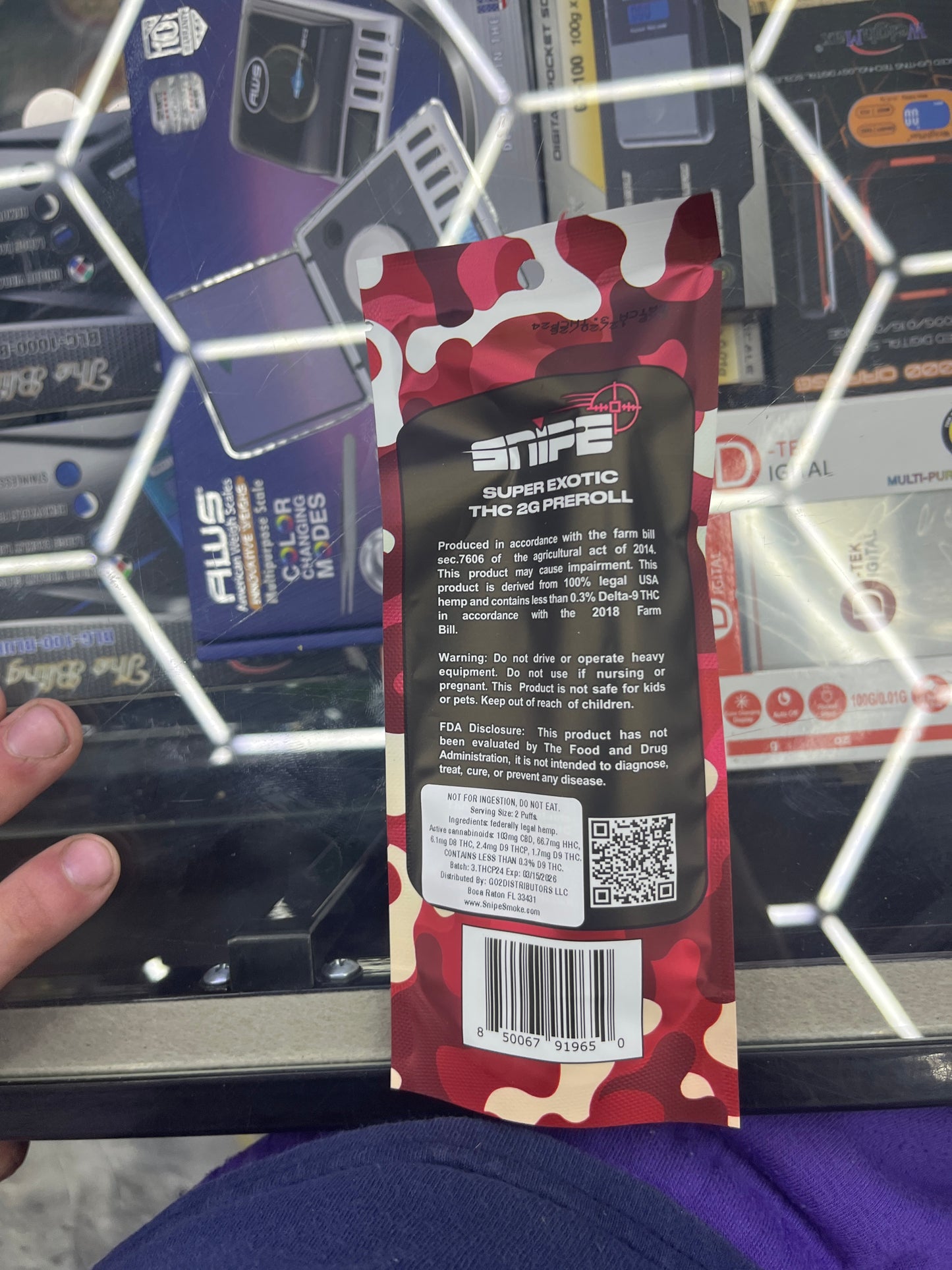 Snipe 2g thcp super exotic preroll soul assassin hybrid