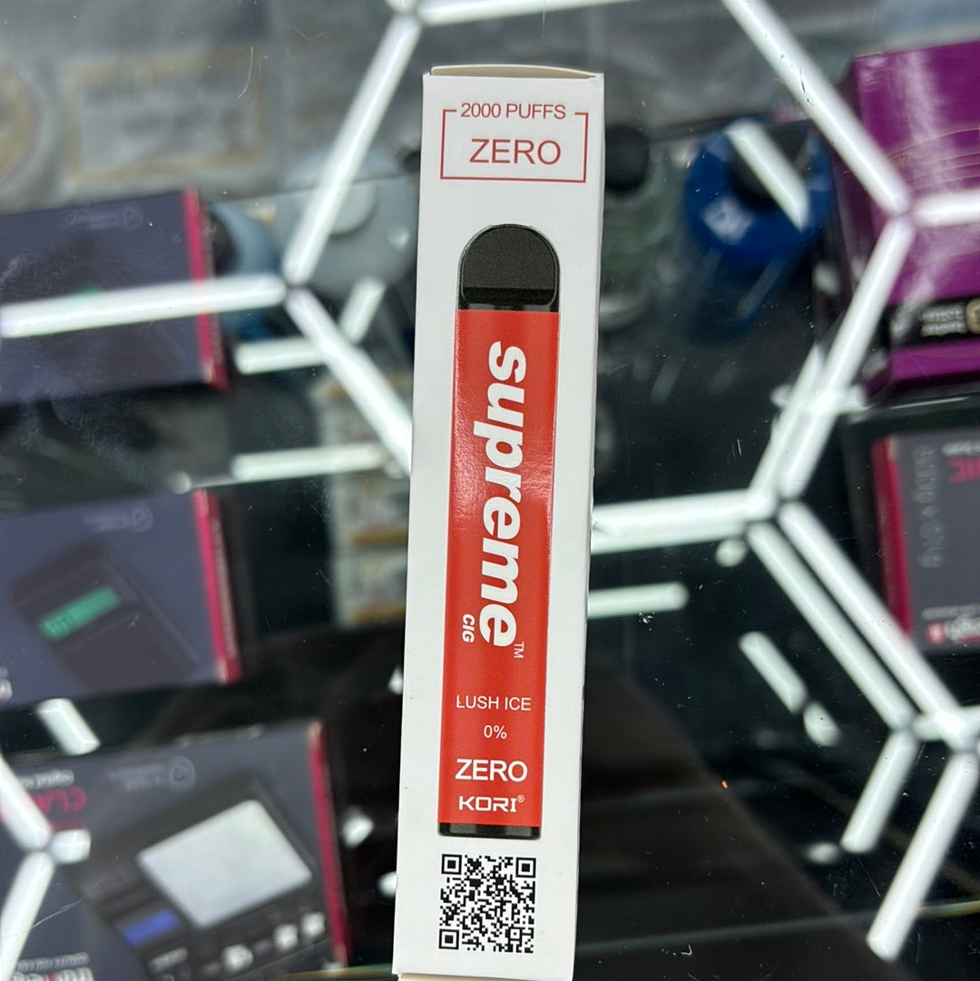Supreme lush ice 2000 puffs zero nicotine