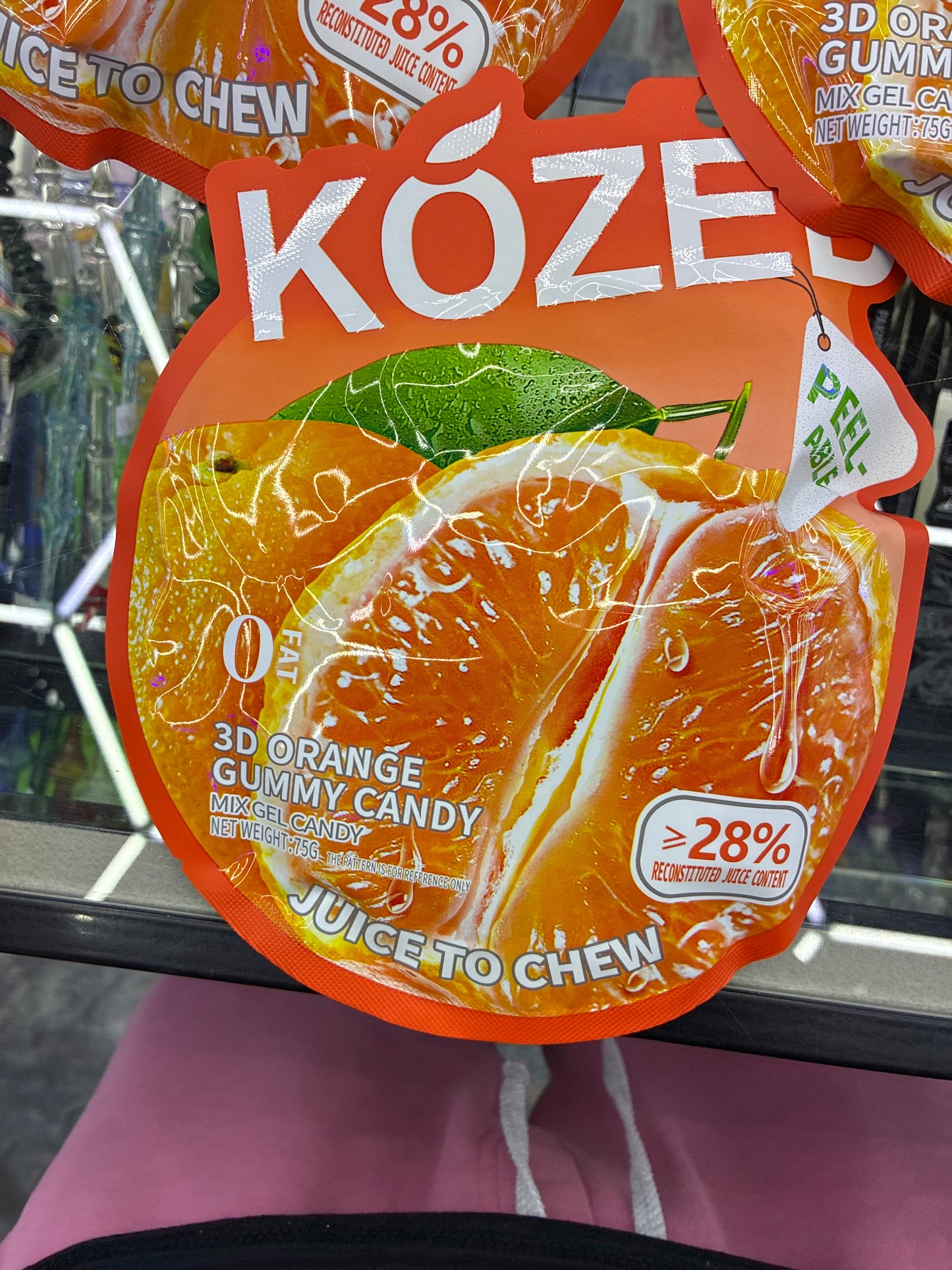 Kozed peelable orange gummy candy