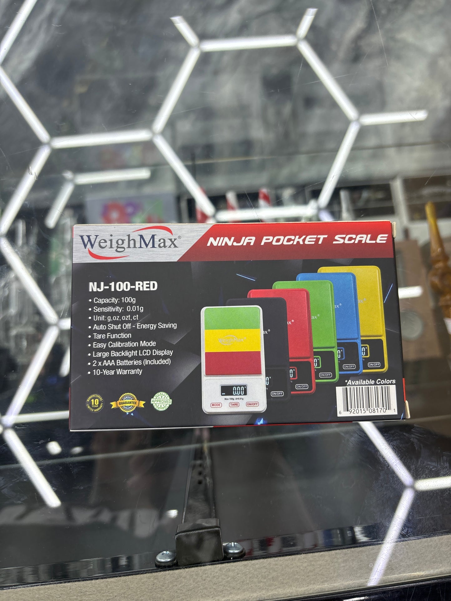 Weighmax ninja pocket scale NJ 100 red