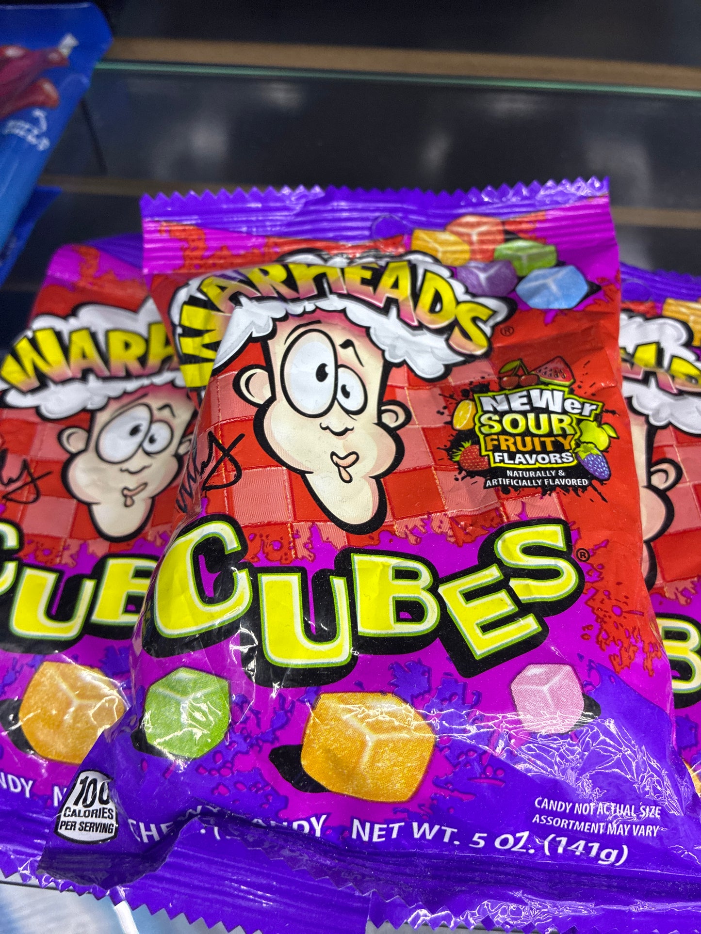 Warheads sour fruity cubes