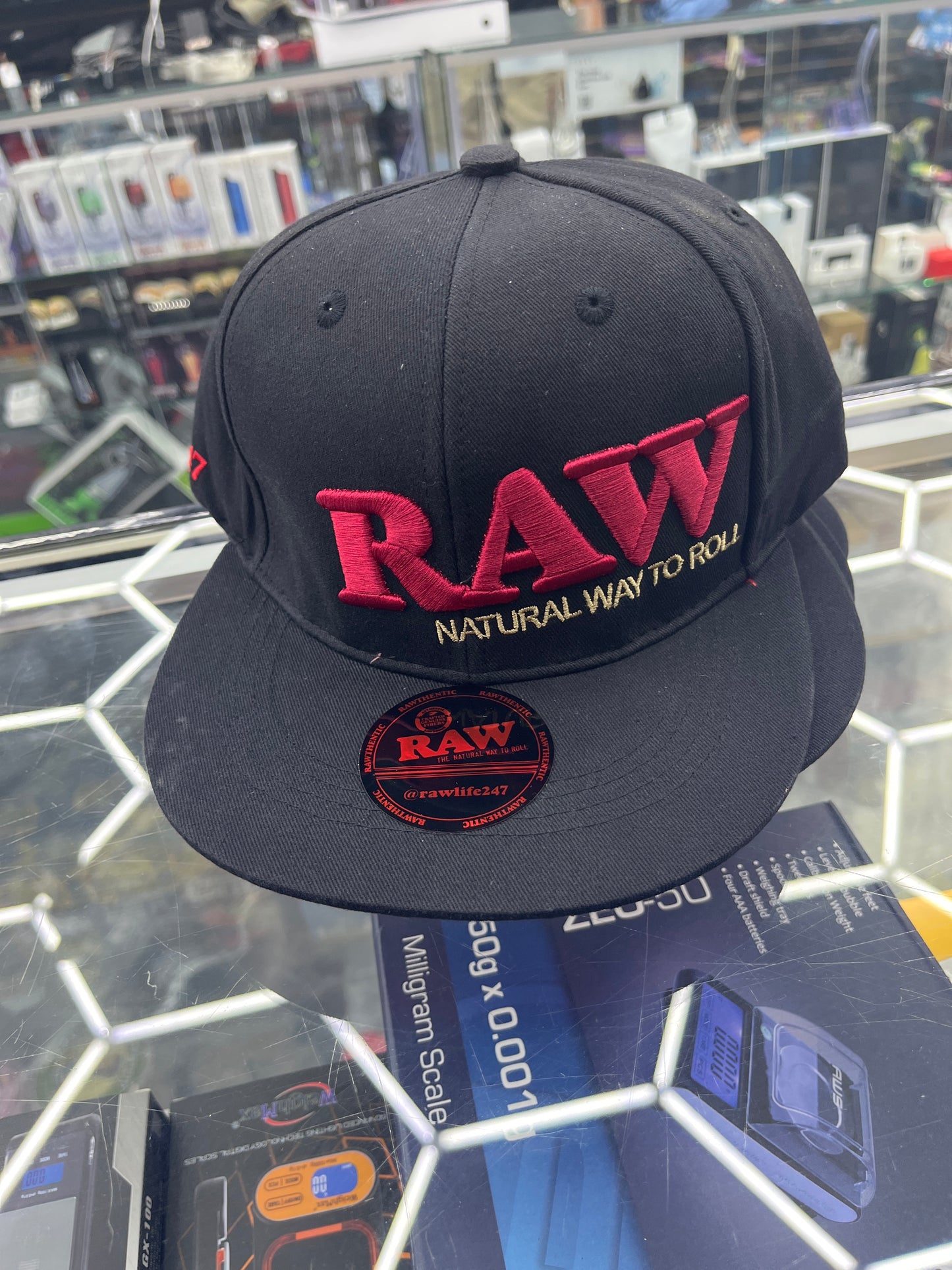 Raw poker hat black