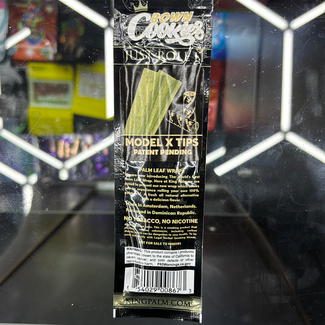 King palm wraps, crown cookies