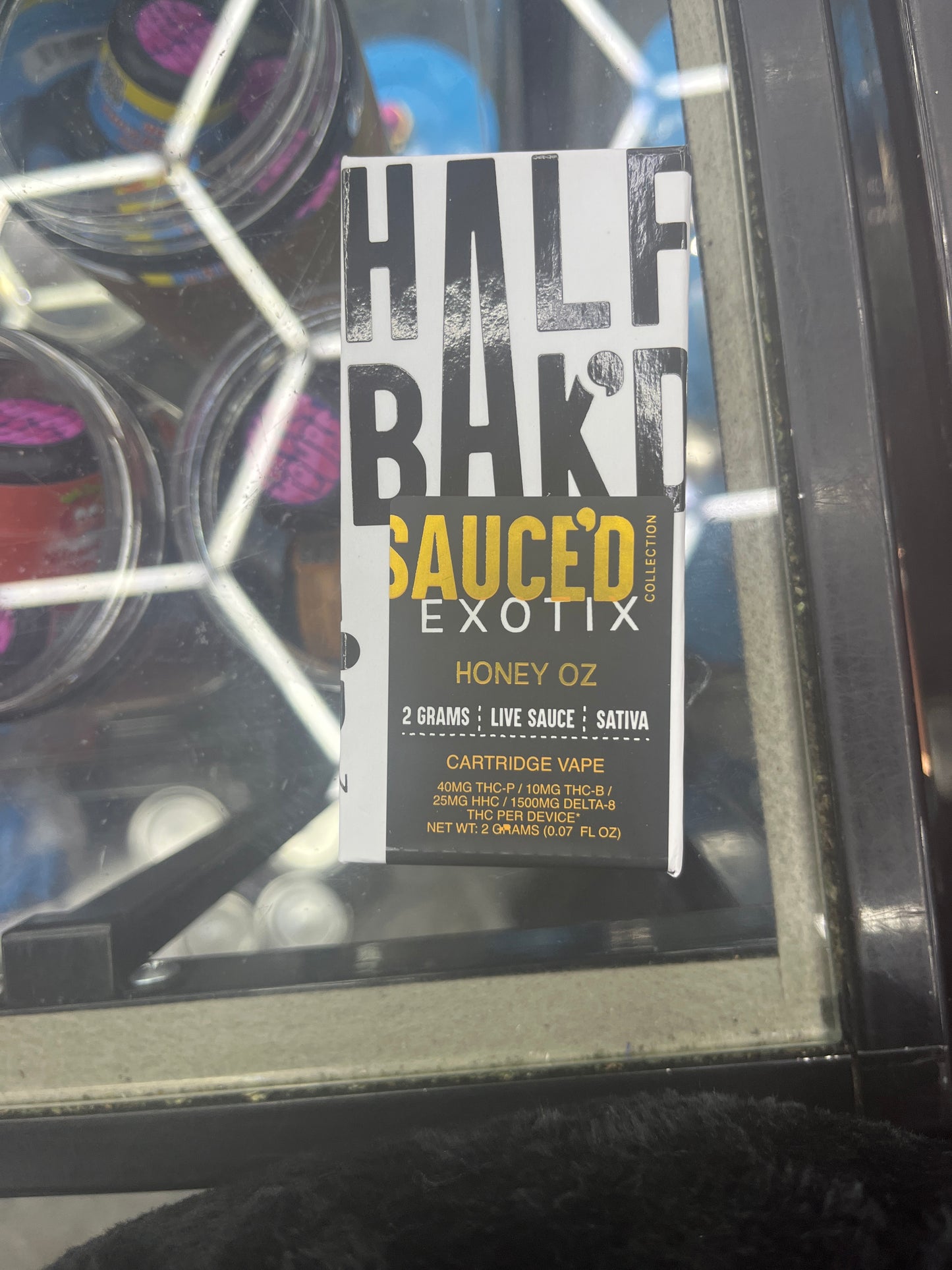 Half bakd 2g live sauce cartridge honey oz sativa