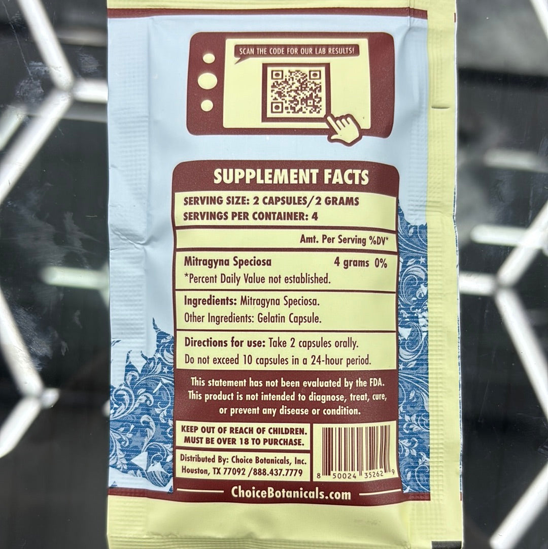 Choice boreneo kratom 8 Jumbo capsules