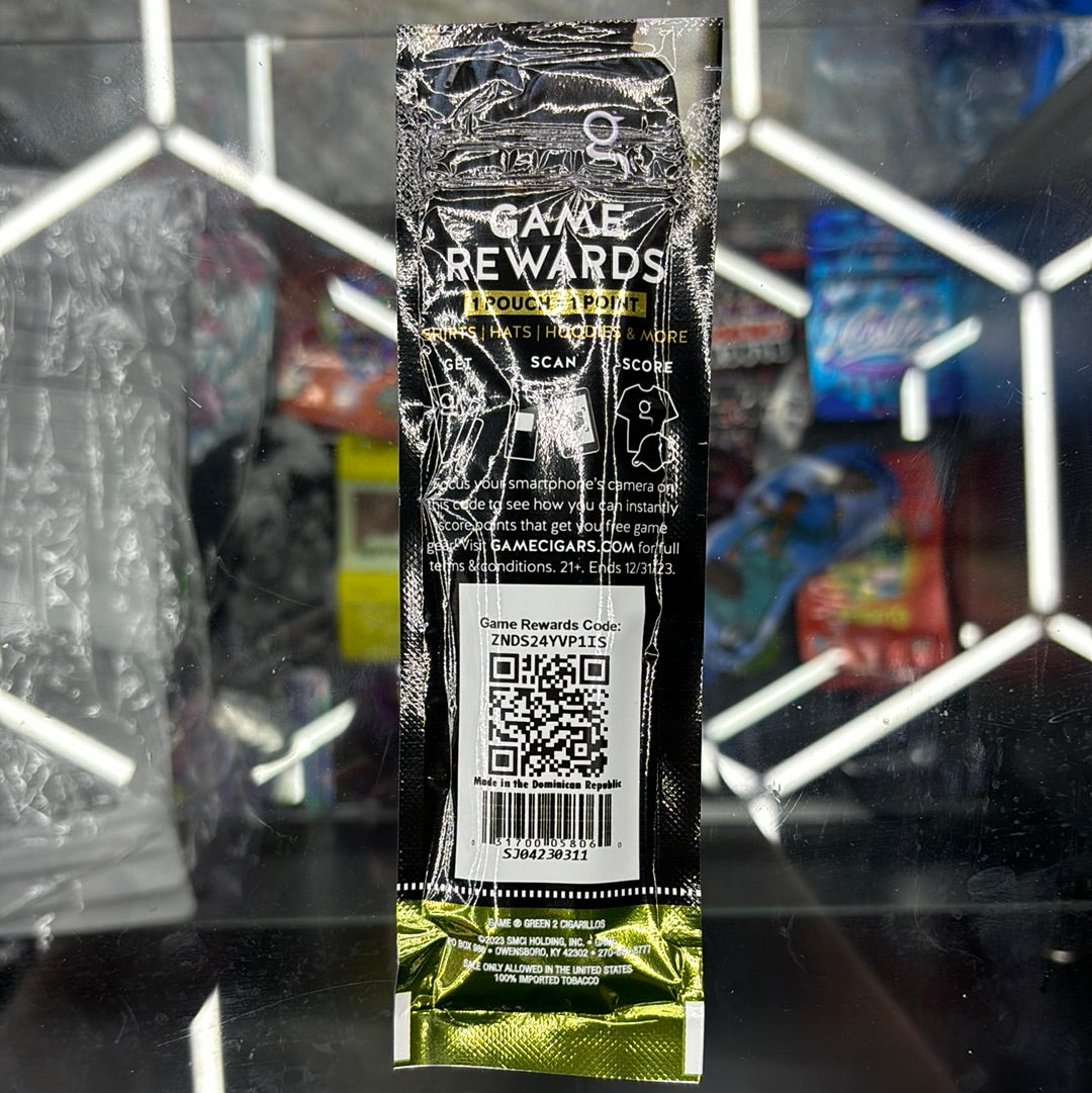 Game green natural leaf cigarillos 