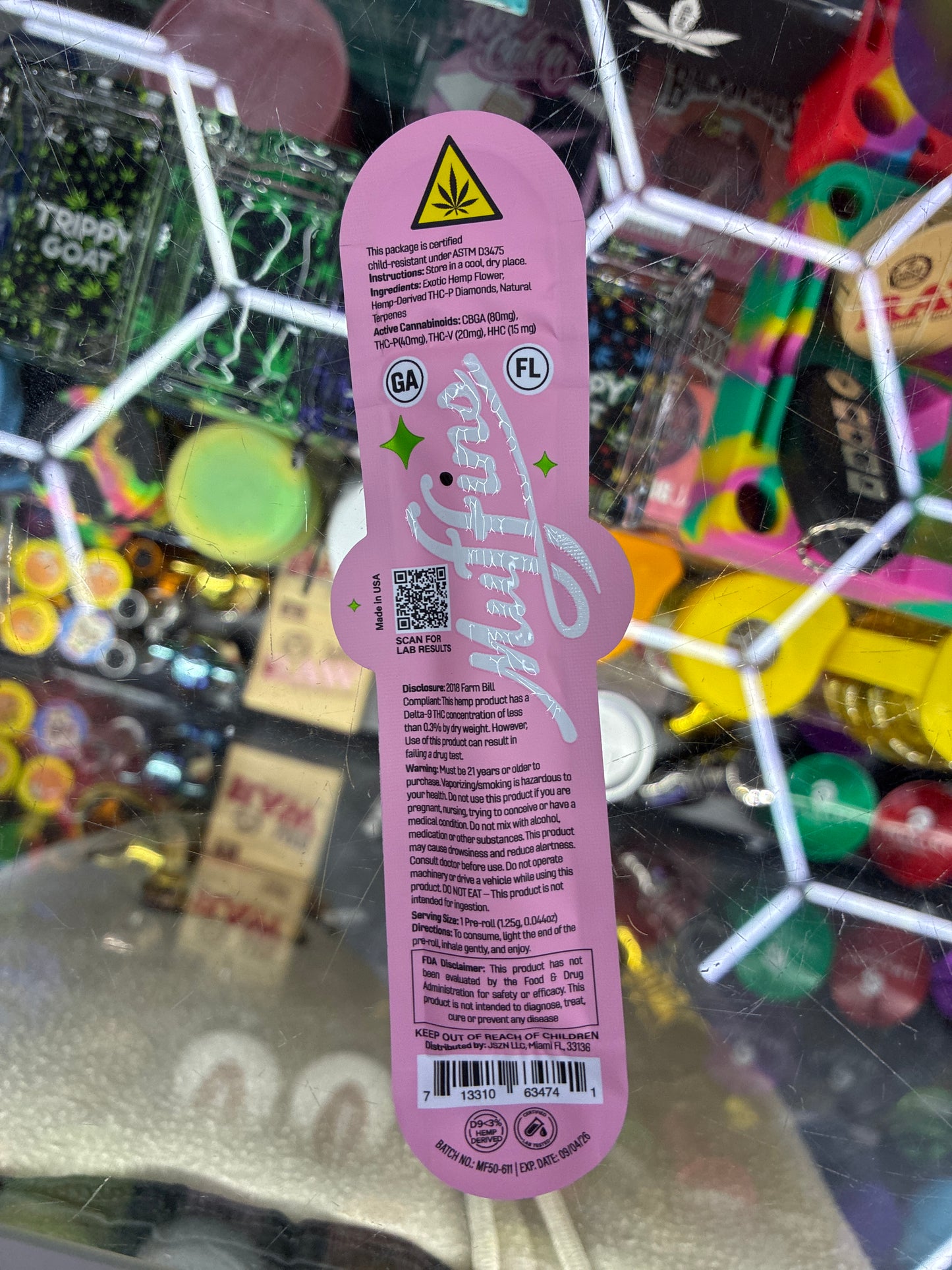 Muffin diamond sprinkled prerolls banana bread hybrid