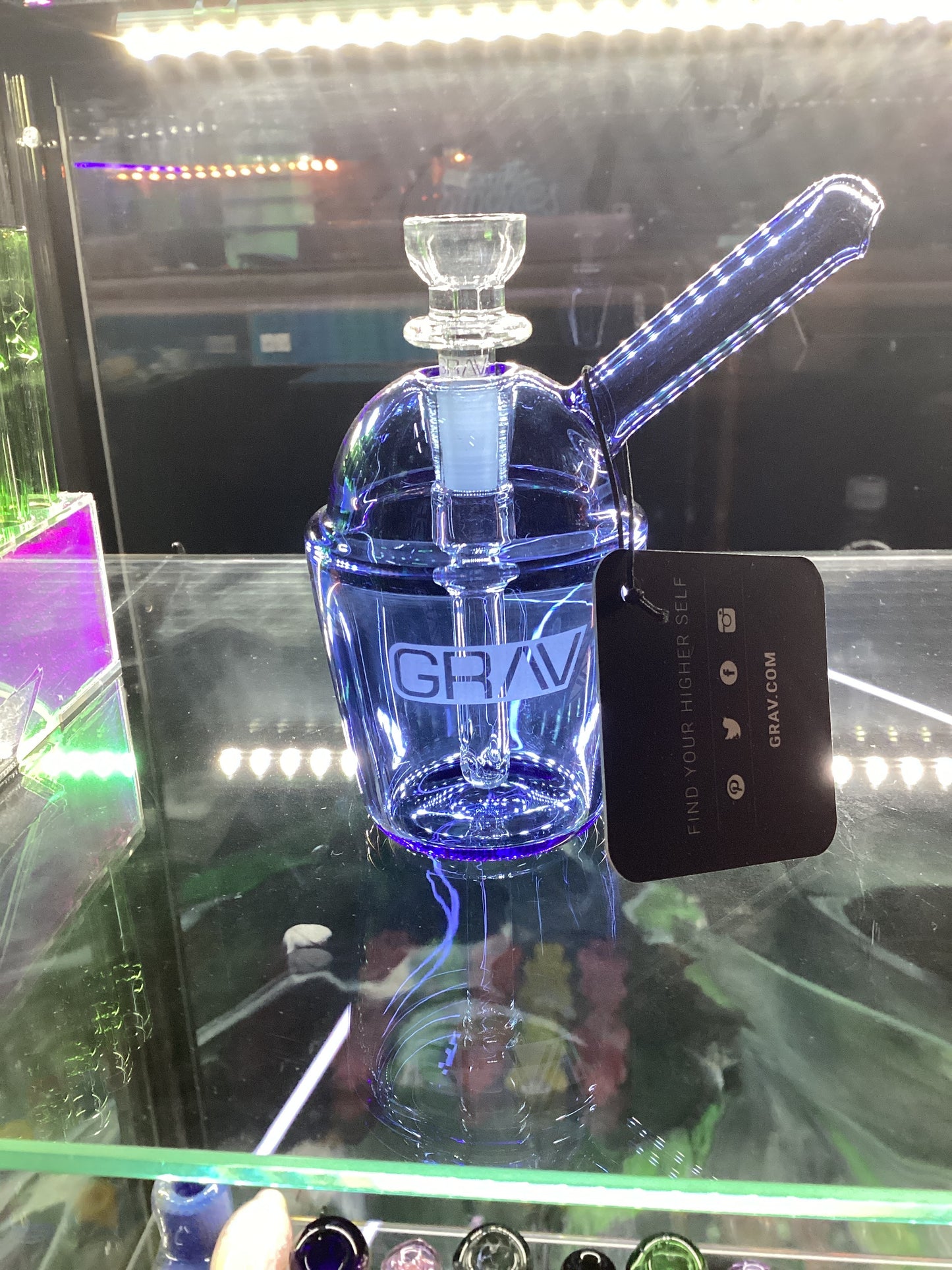 Grav slush cup pocket bubbler light cobalt