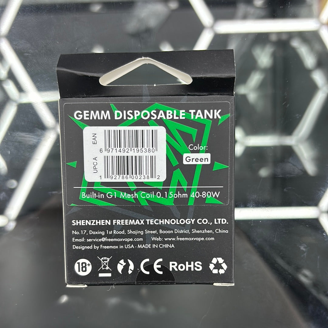 Gemmtank disposable tank green