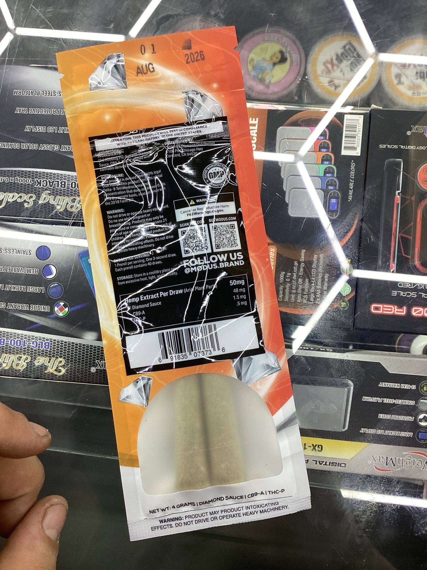 Modus platinum blend thcp prerolls 2pack alien apple sativa