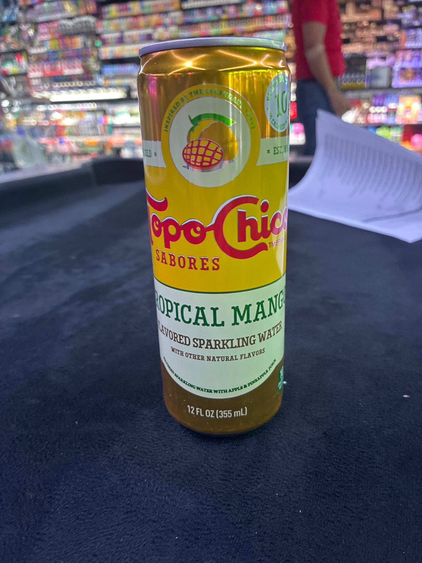 Topo Chico sabores tropical mango flavored sparkling water 12floz