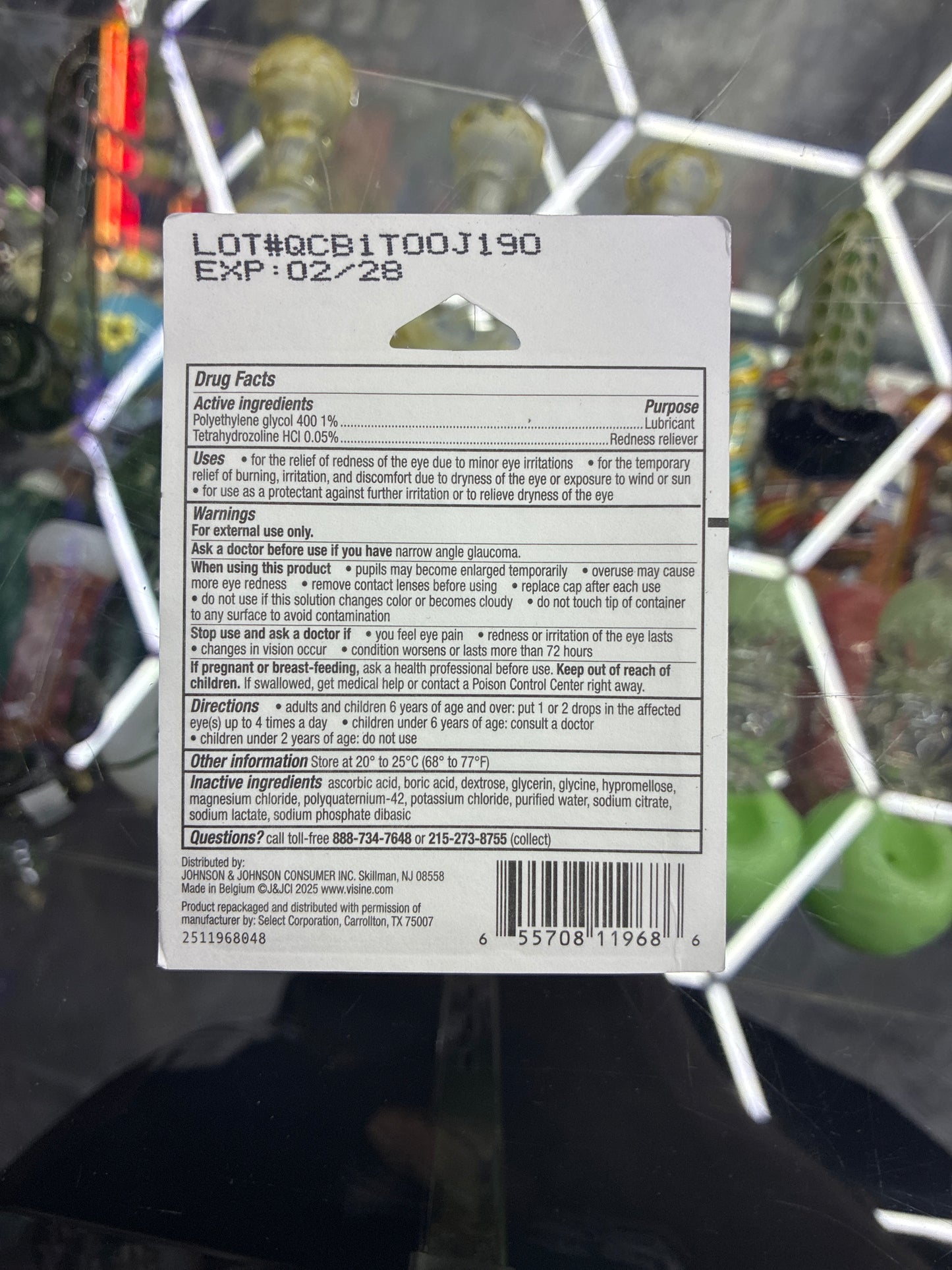 Visine red eye drops