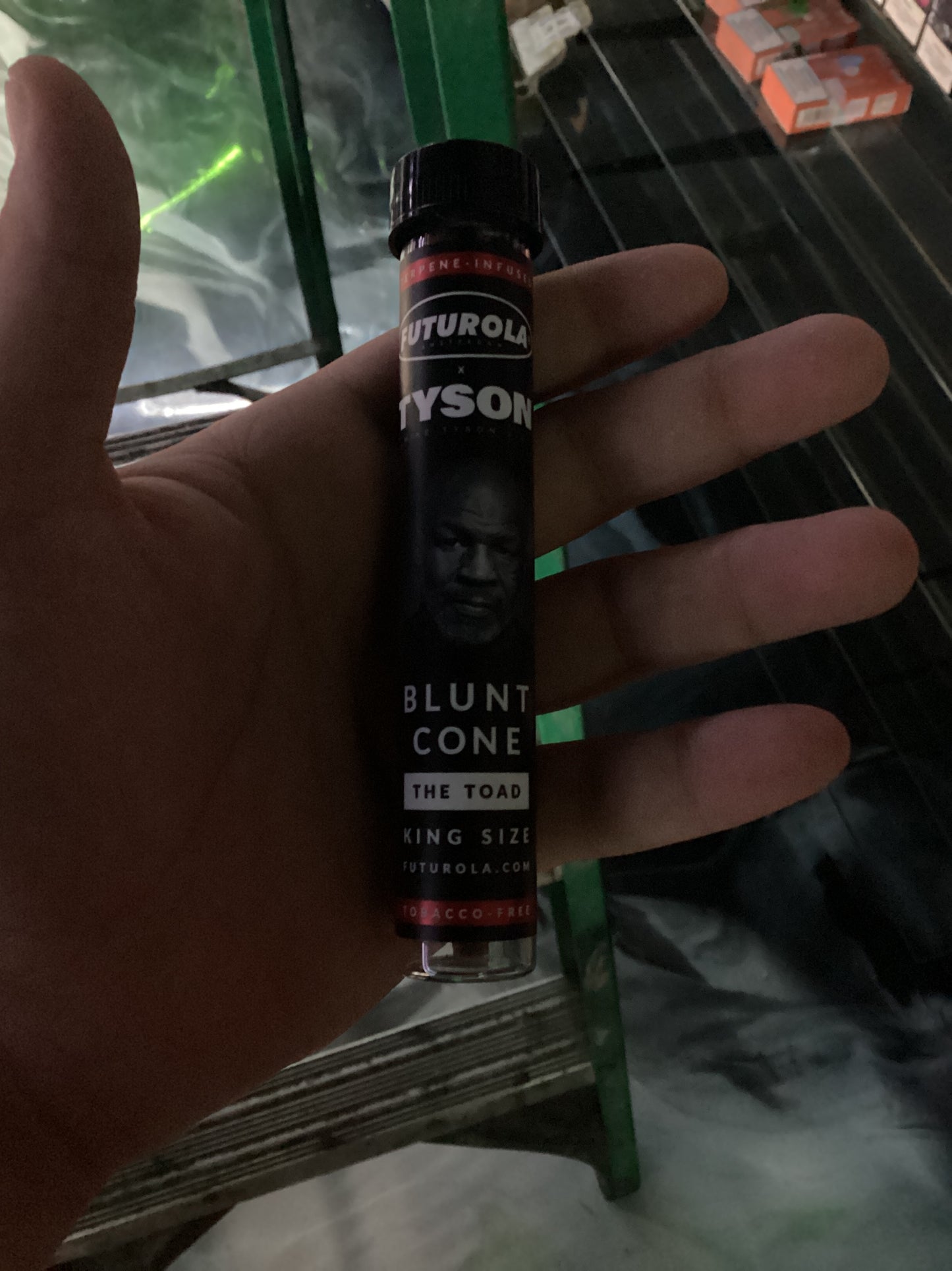 Futurola x Tyson blunt cone, the toad terpene infused