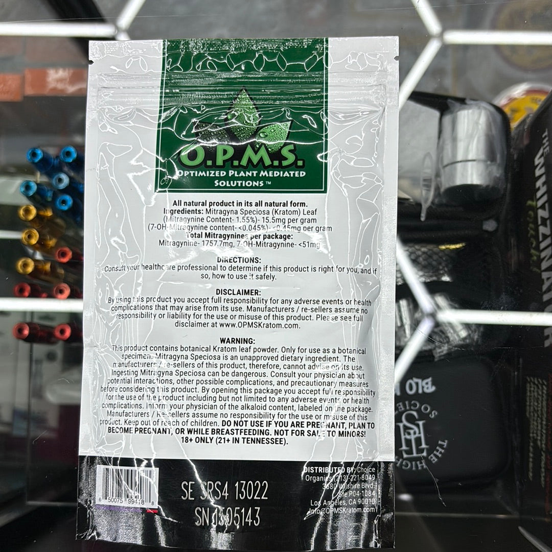 Opms sumatra kratom powder 4oz silver