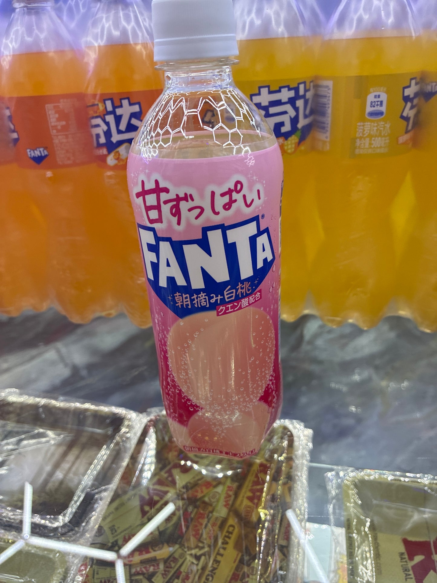 Fanta yogurt peach drink