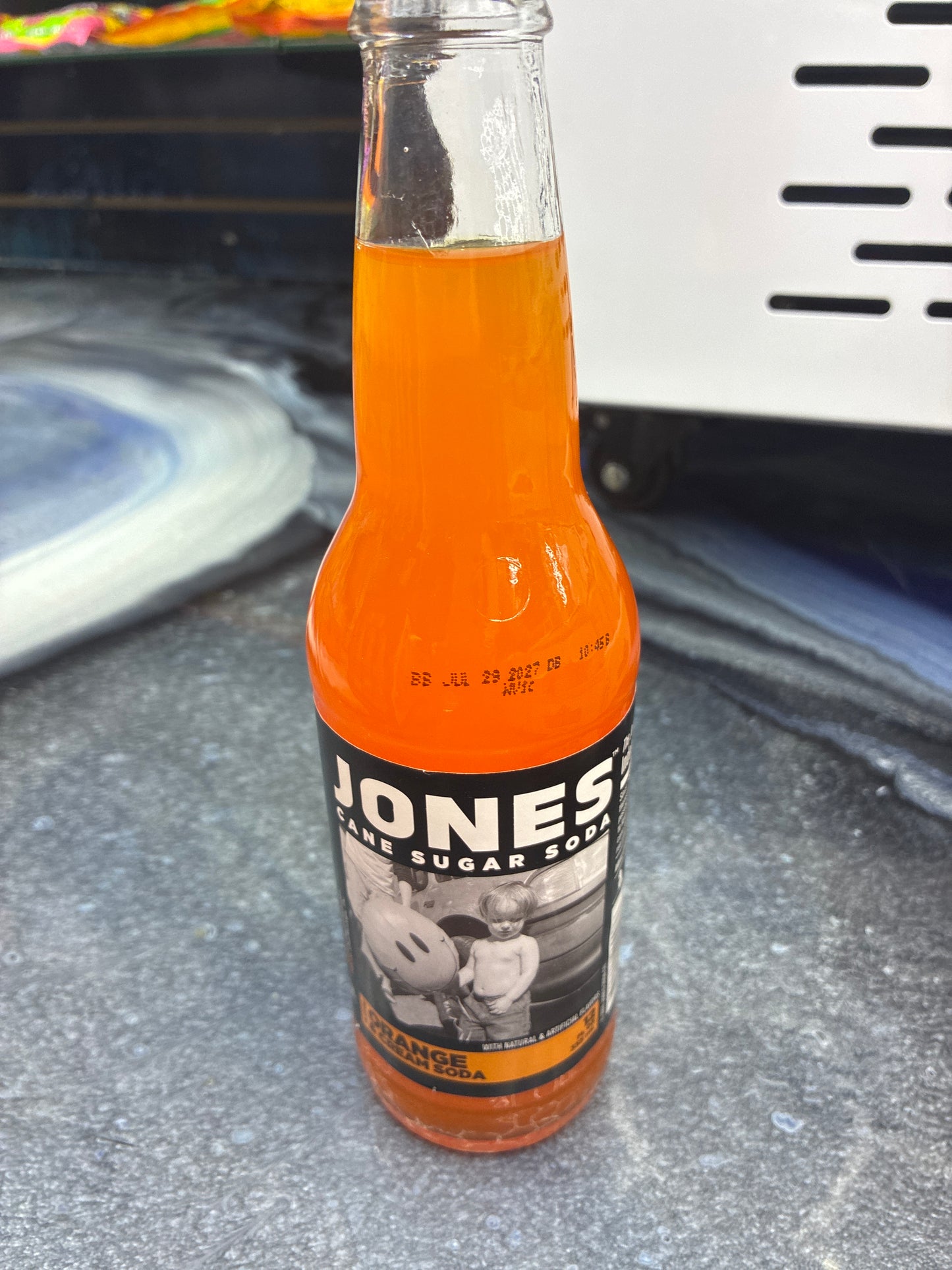 Jones cane sugar soda orange cream soda