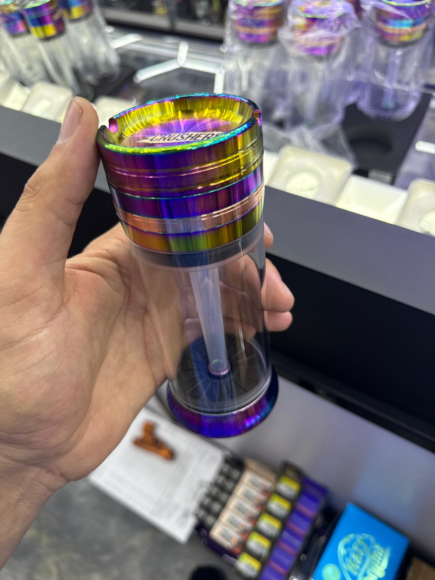 Crusher grinder cone filler