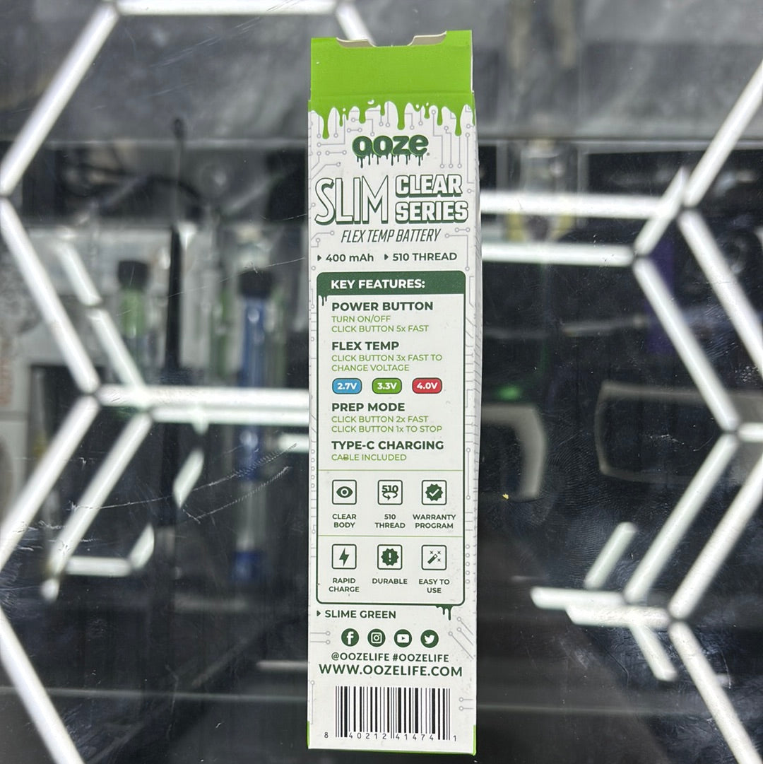 Ooze slim clear series green