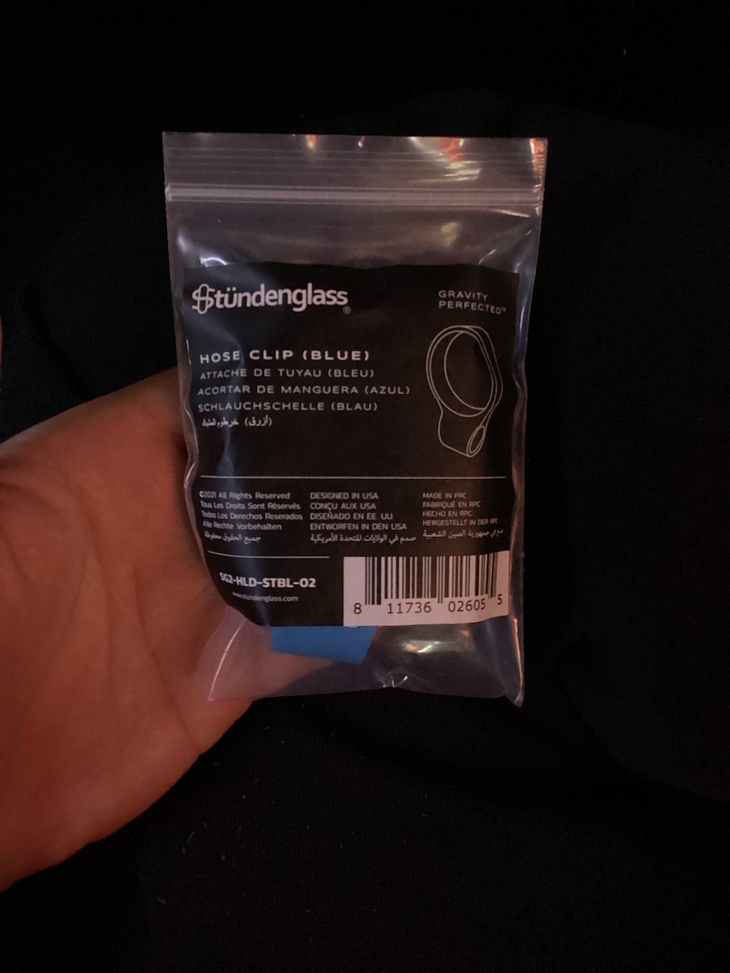 Stundenglass hose clip blue