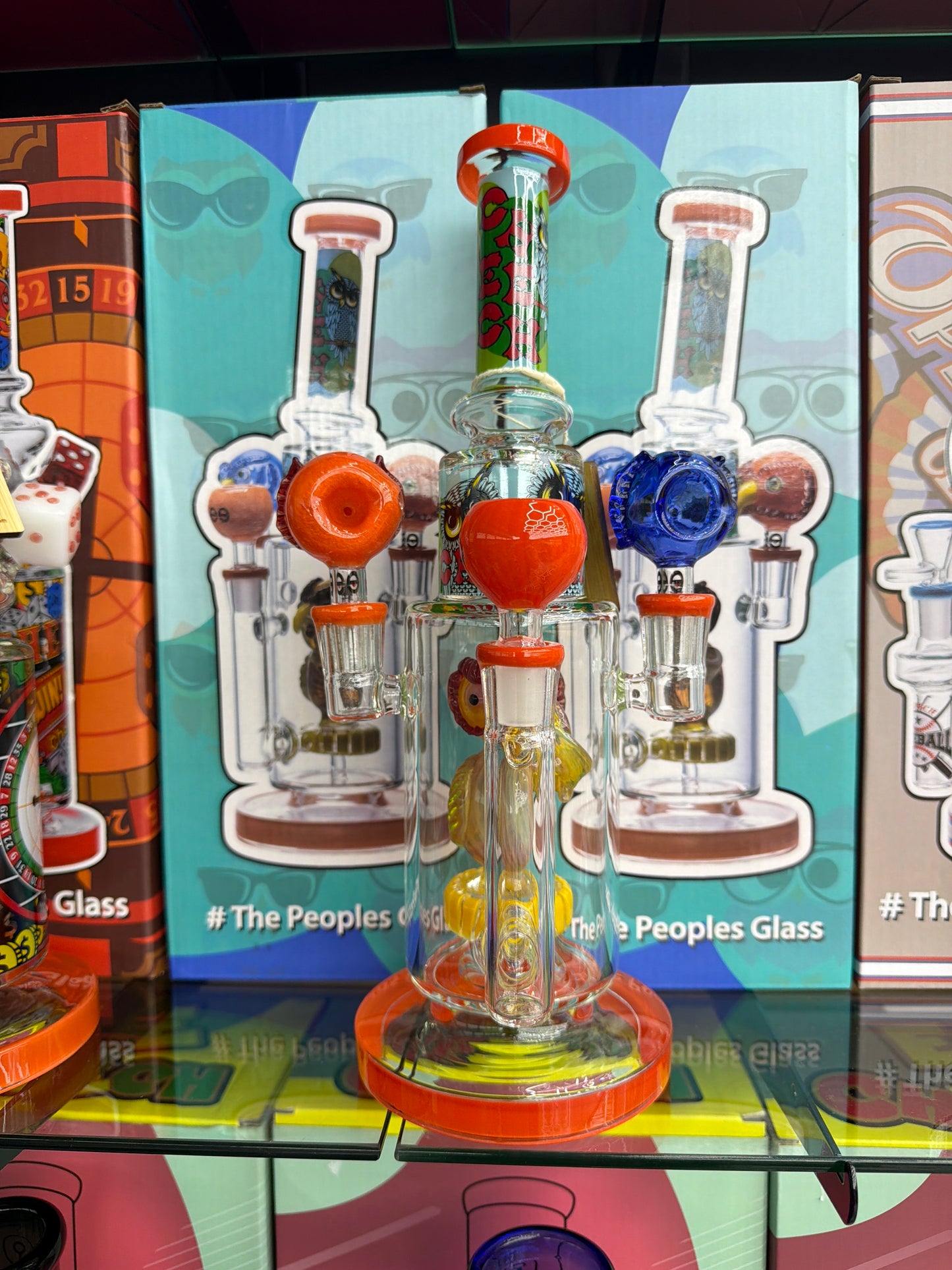 Cheech - Water Pipe - Owls 13”