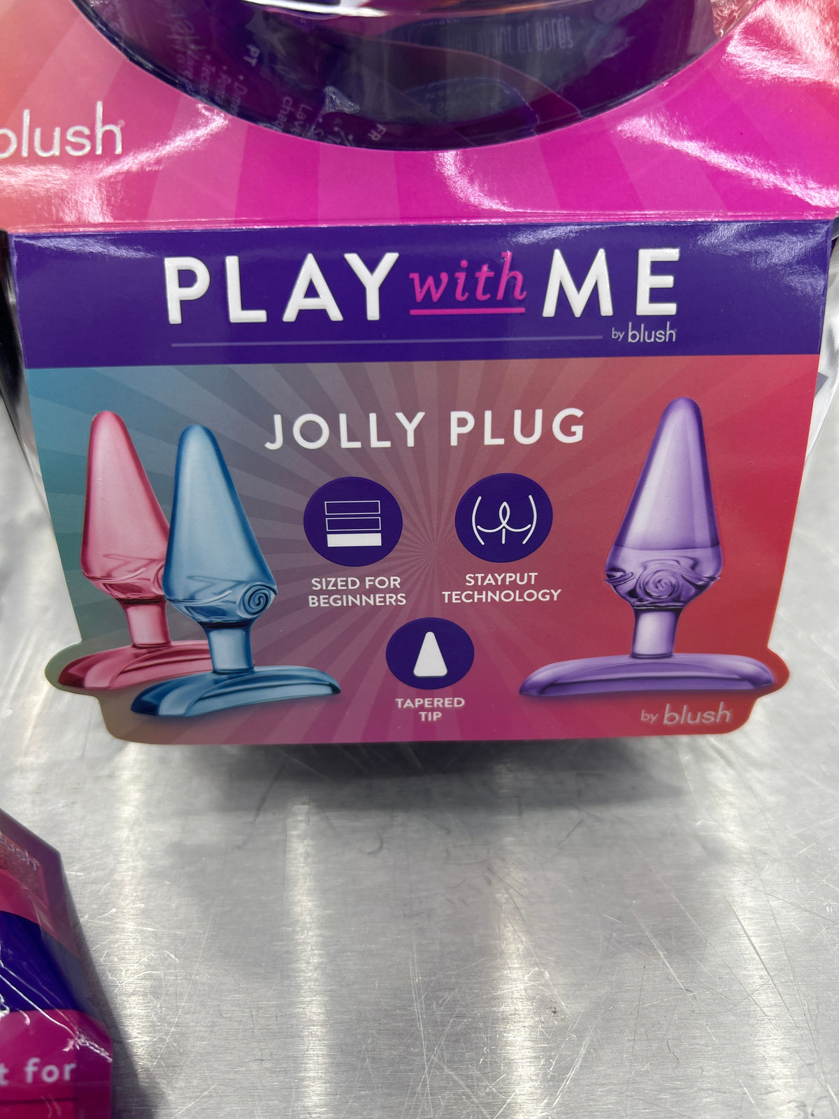 Blush adult novelty anal plug 1 ct jolly plug