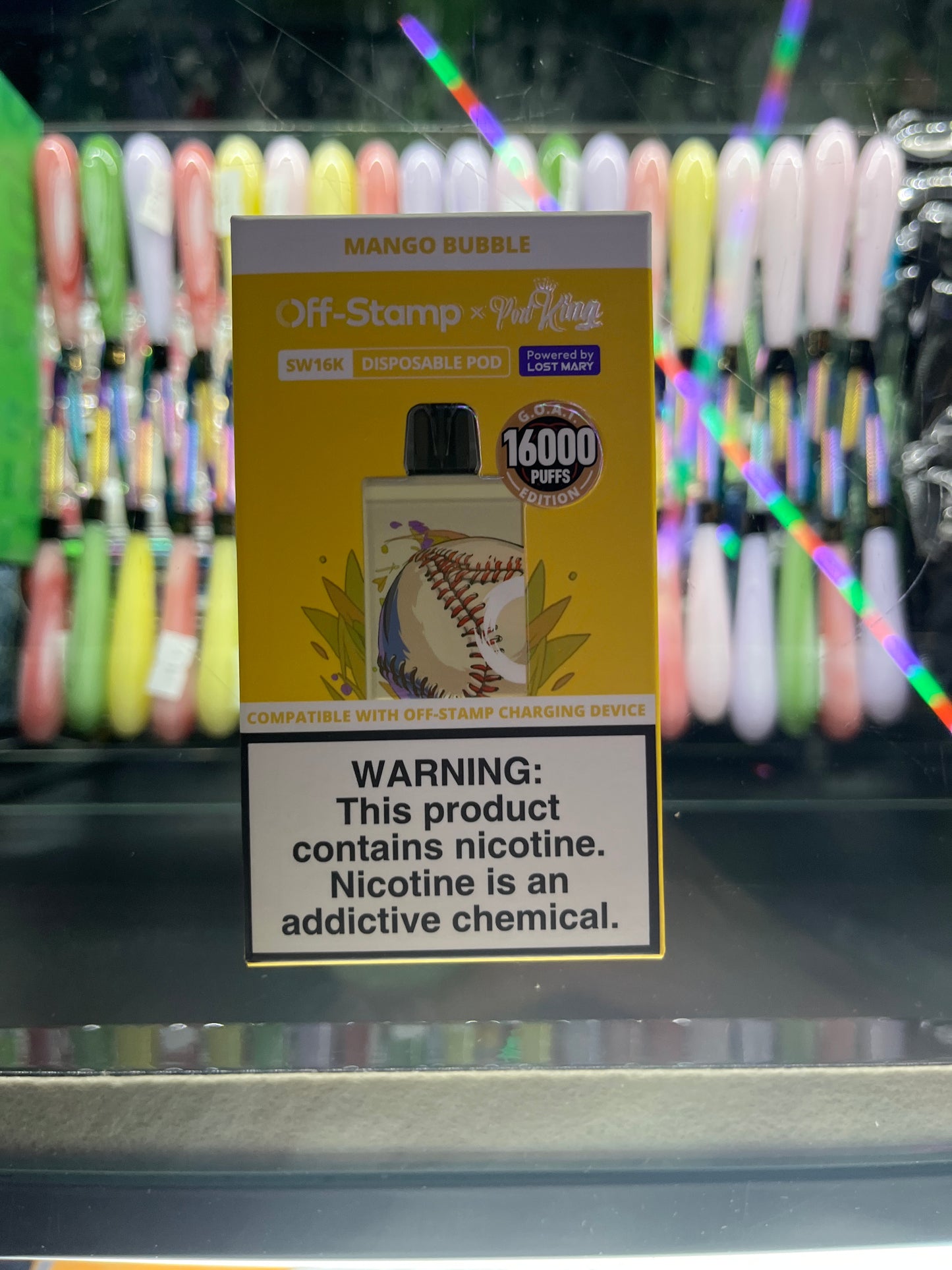 Off stamp pod mango bubble