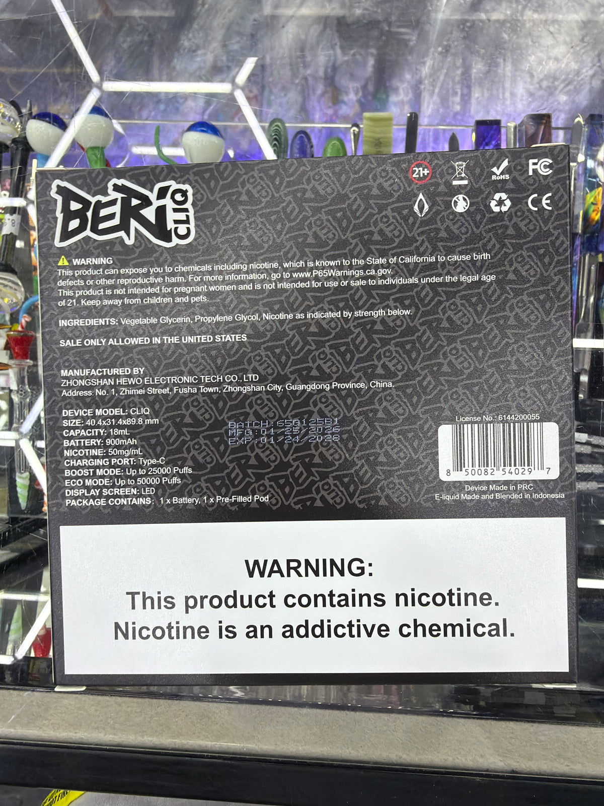 Beri Cliq 50K Puffs Pod + Kit (PeachIce)