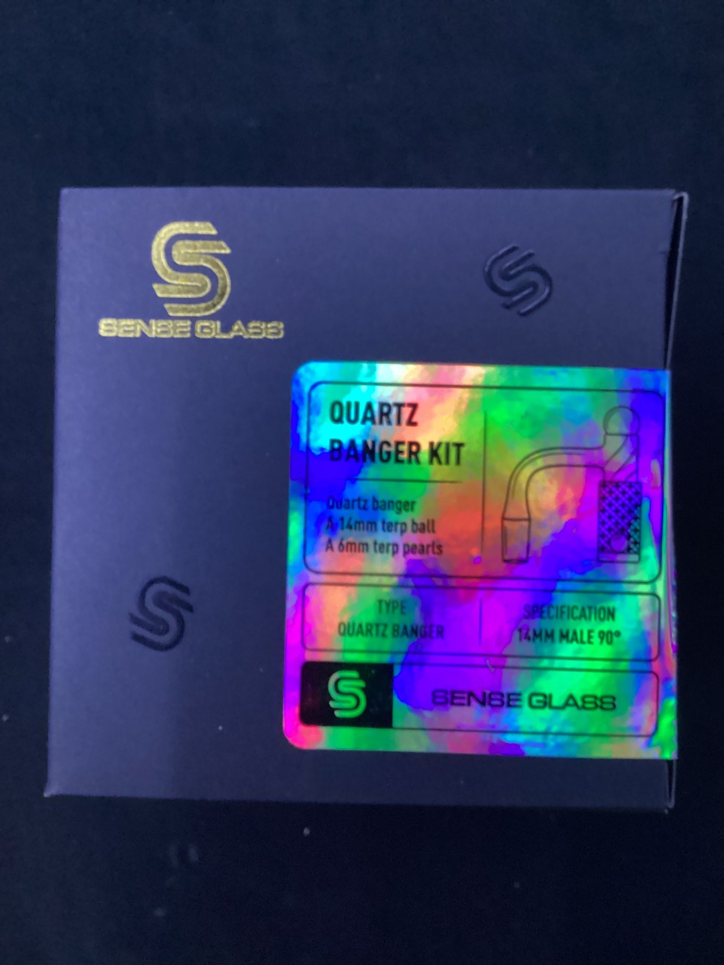 Sense glass quartz banger kit (banger, 14mm terp ball, a 6mm terp pearl)