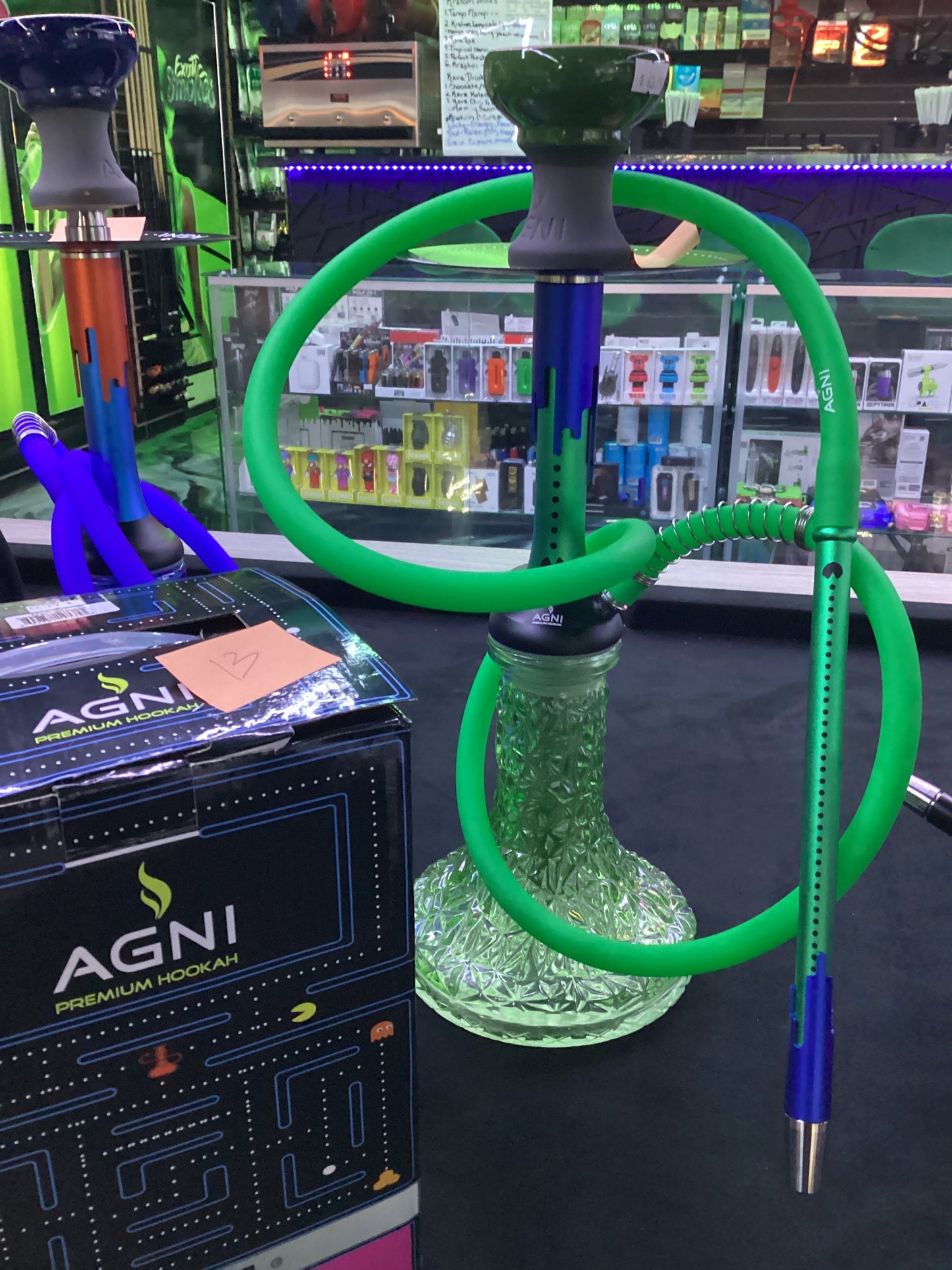 Agni hookah pacman-blue/green