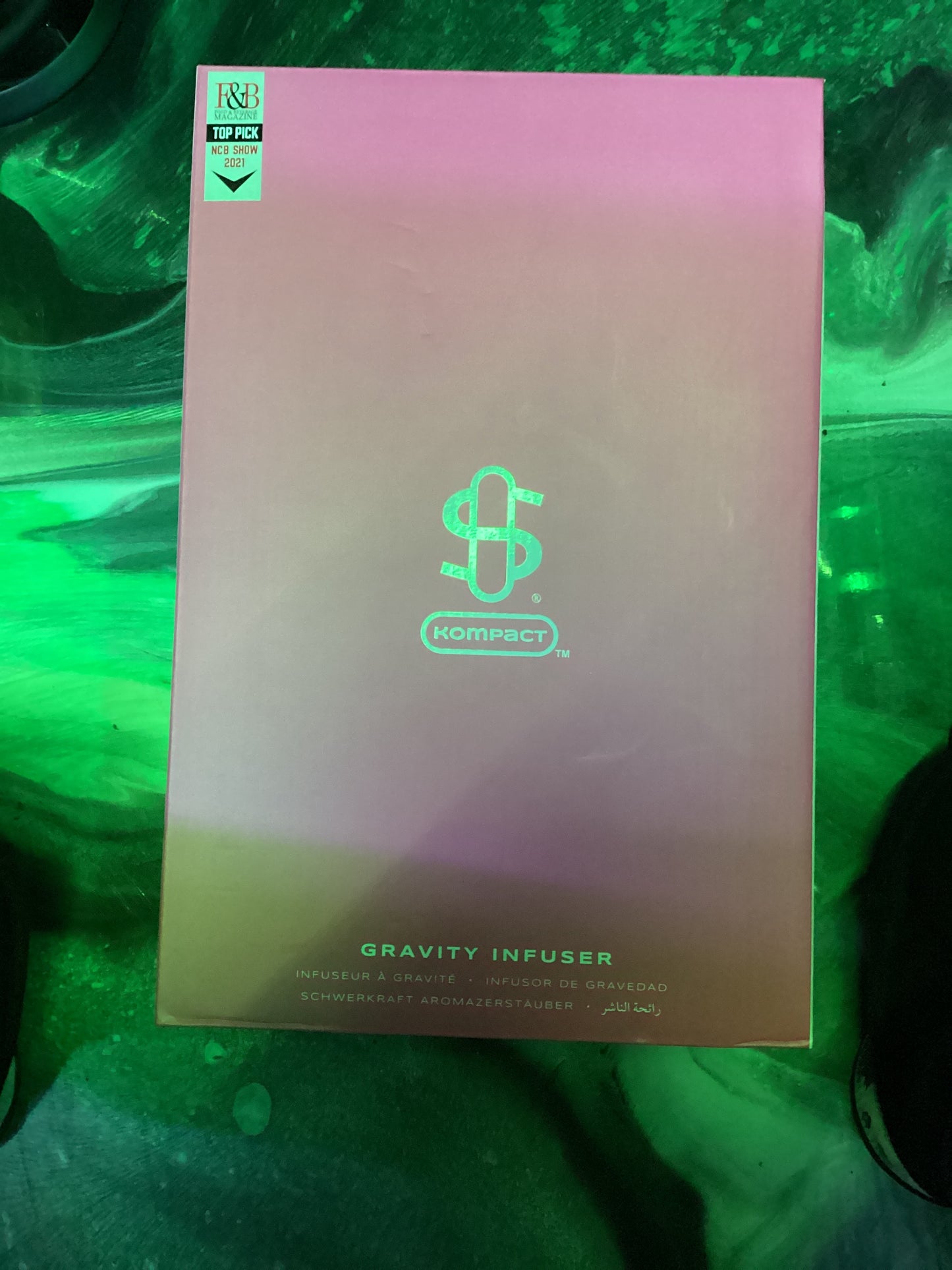 Stundenglass kompact gravity infuser pink