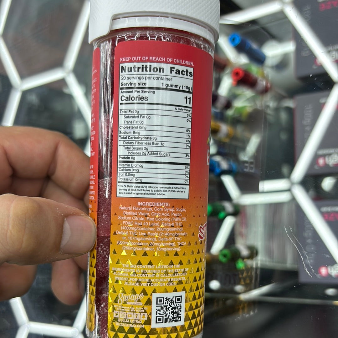 Extrax strawberry colada, 7000 MG 20 gummy’s