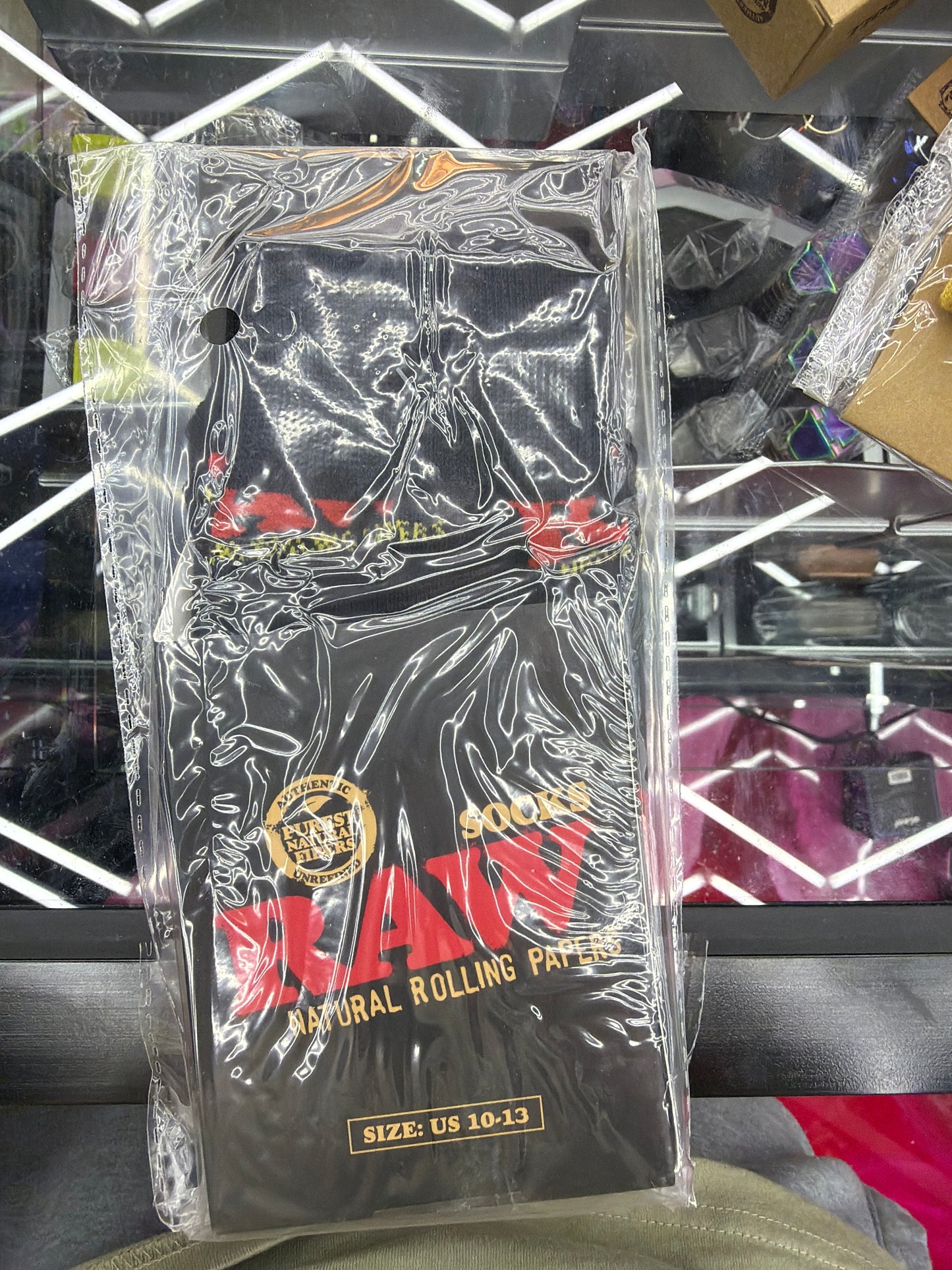 Raw black socks