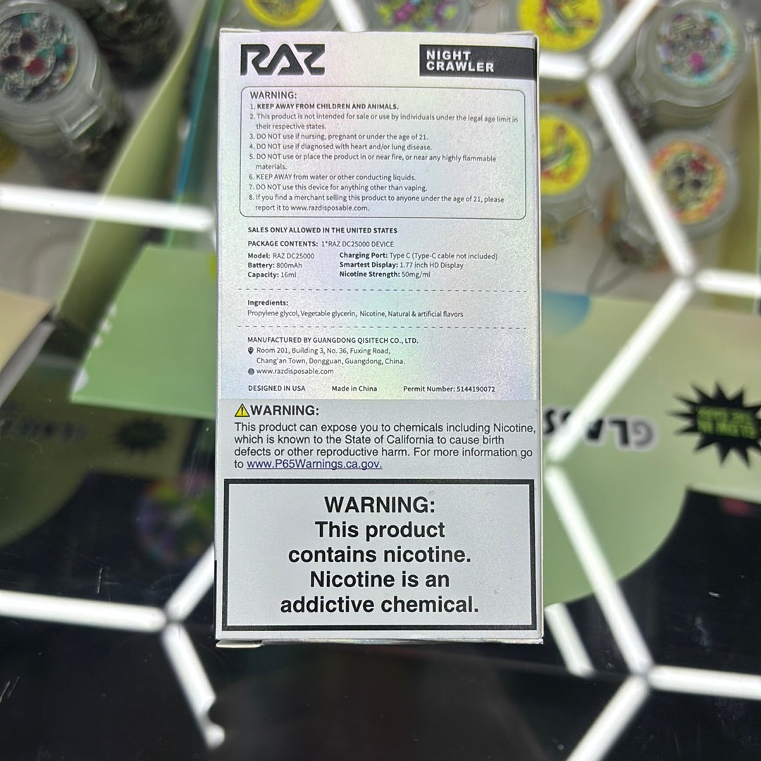 Raz dc25000 25k puffs night crawler