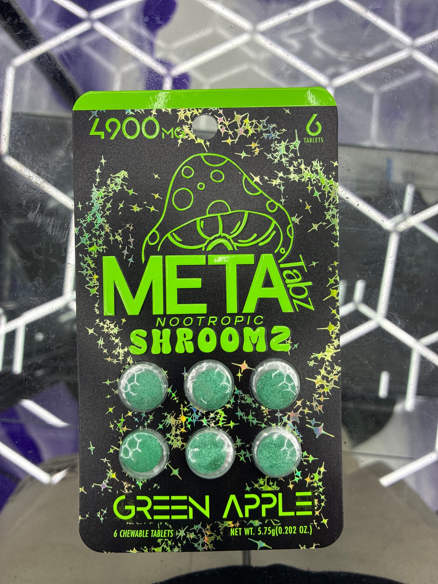 Meta tabz nootropic shroomz 6ct green apple 4900mg