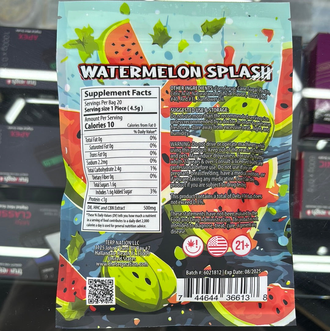 Smak’d exotic blend watermelon, splash 10,000 MG 