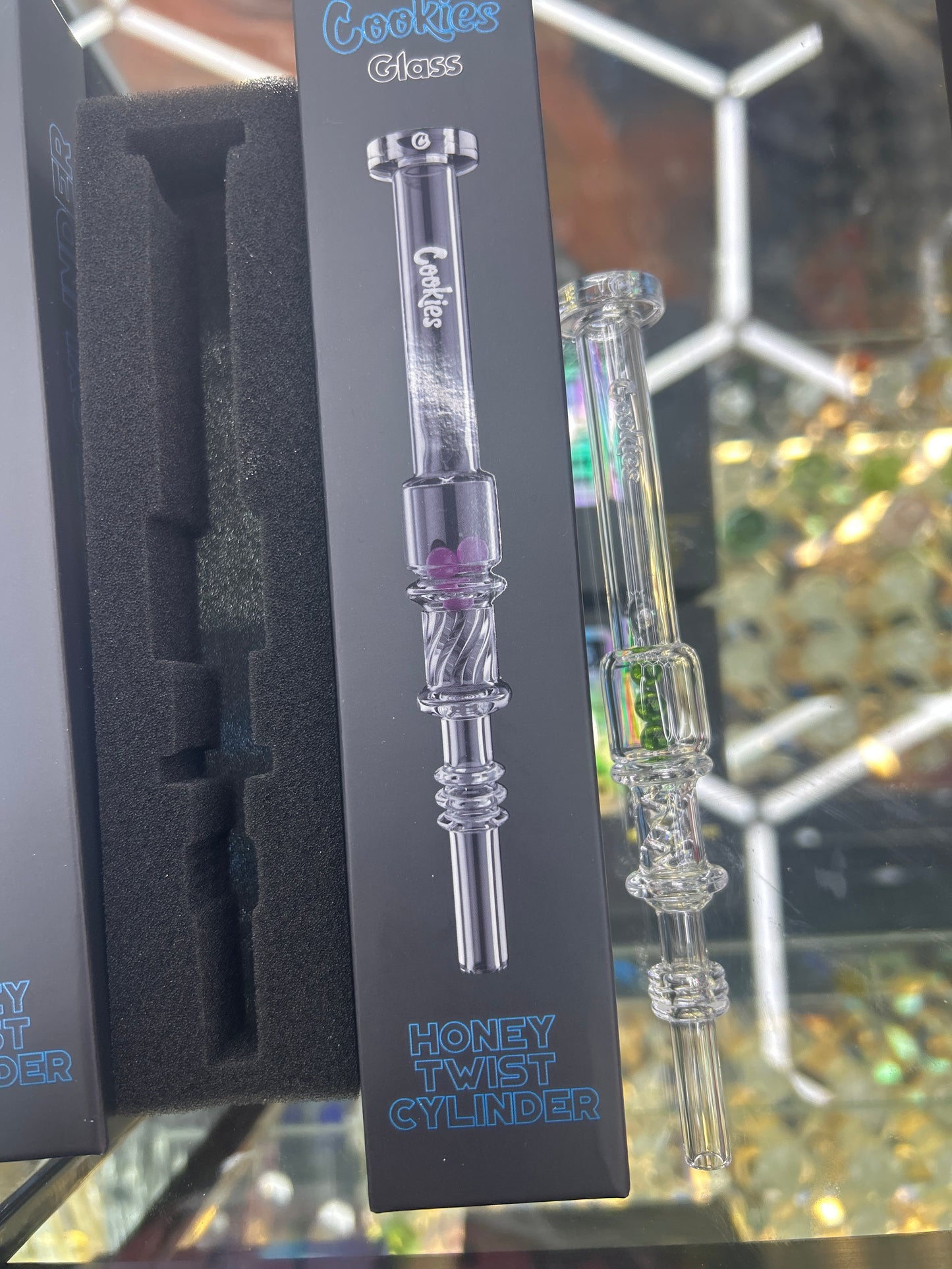 Cookies glass nectar collector honey twist cylinder