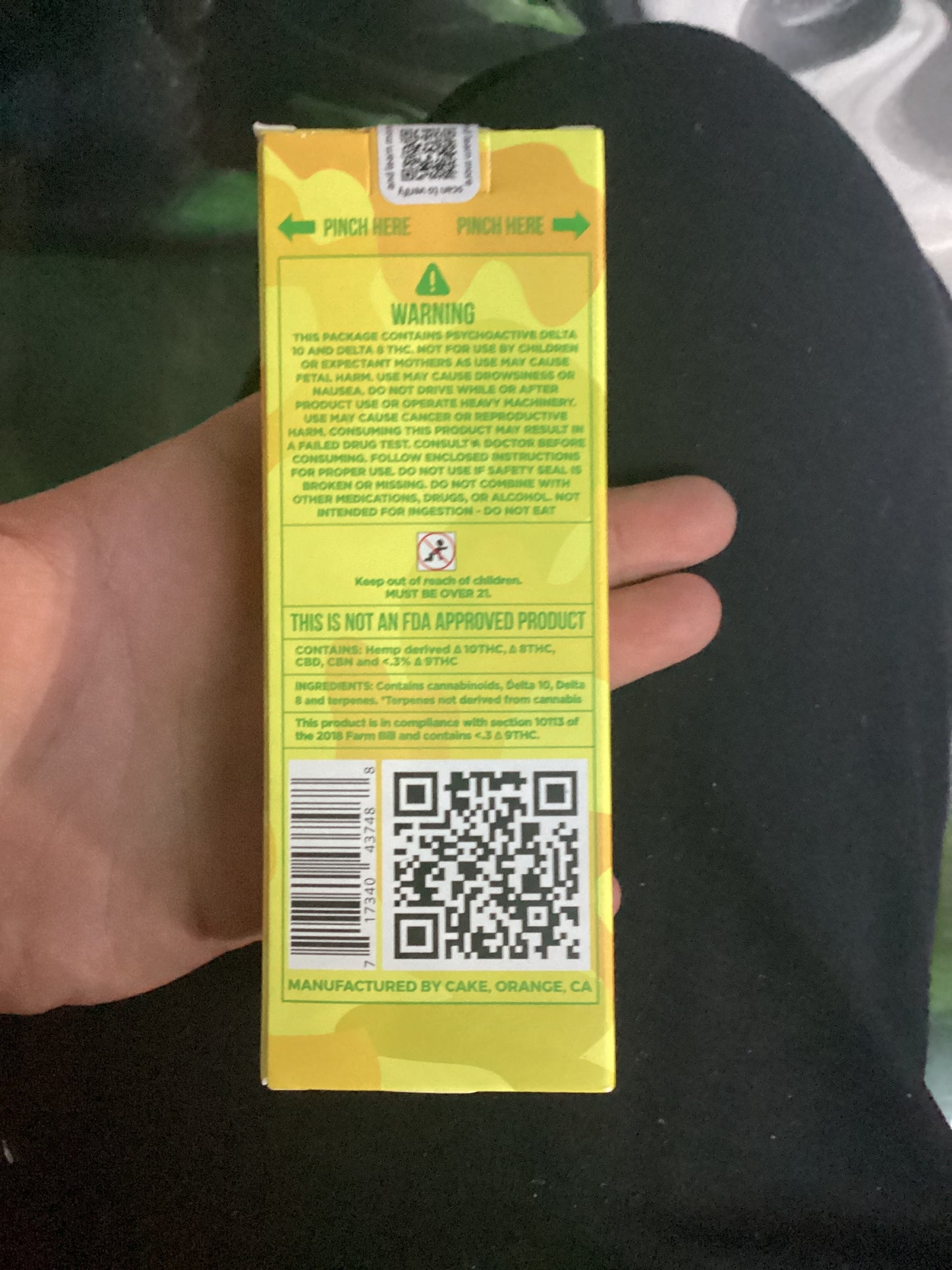 Cake 2.0 delta 10 Pineapple Express sativa 2g disposable