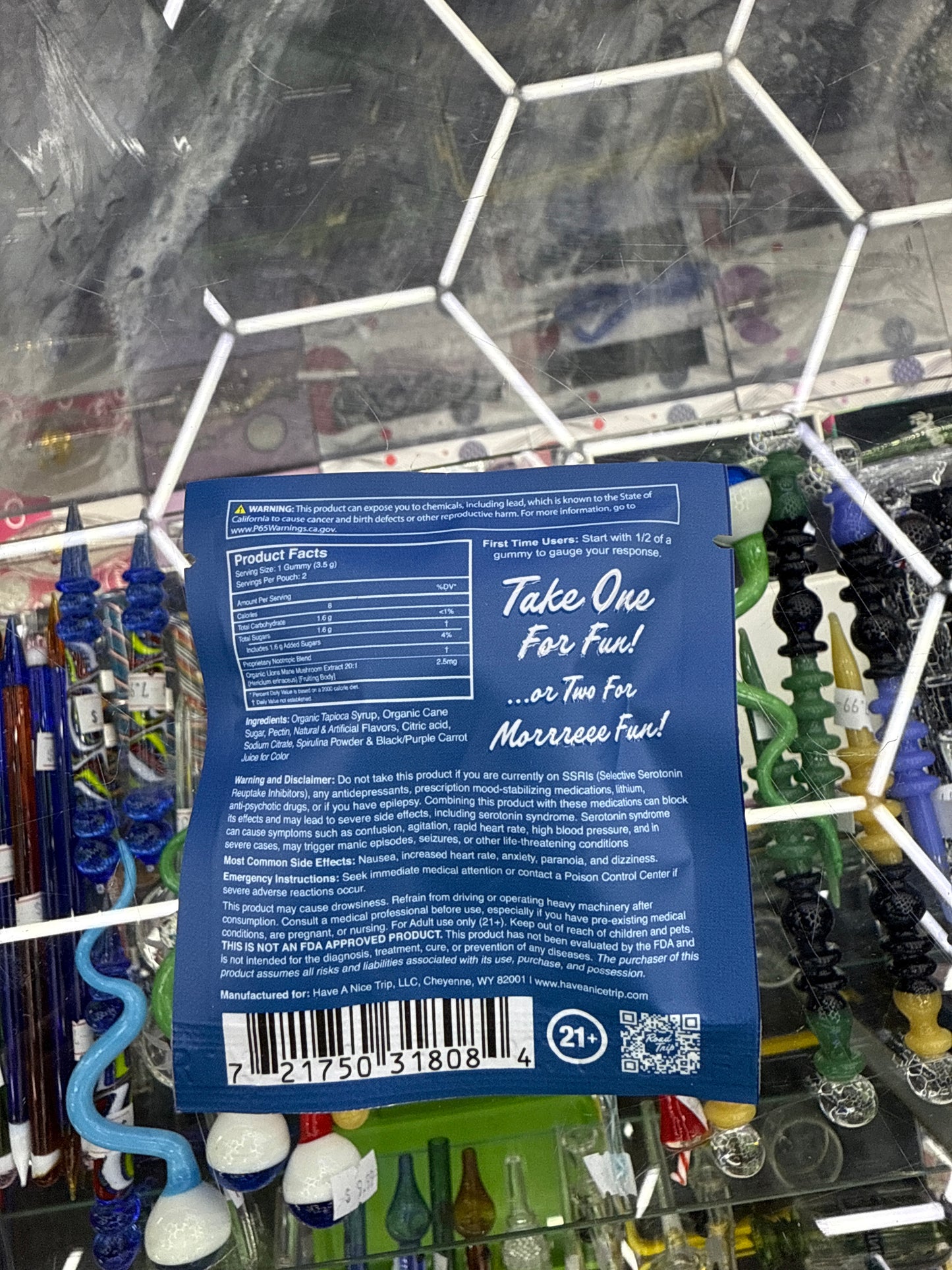 Road trip gummies 2ct blueberry