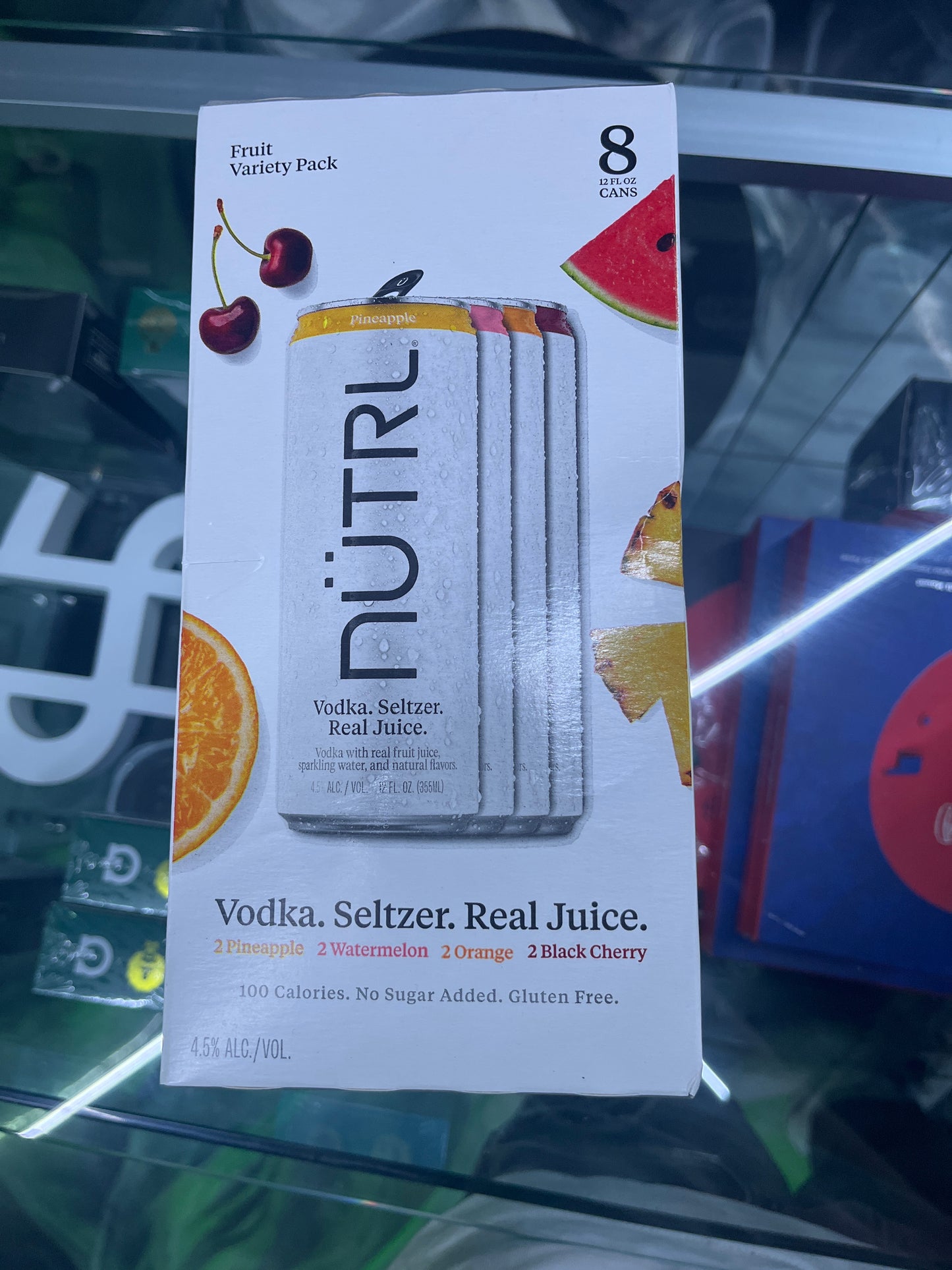 Nutrl fruit vodka seltzer variety 8 pack cans 12oz