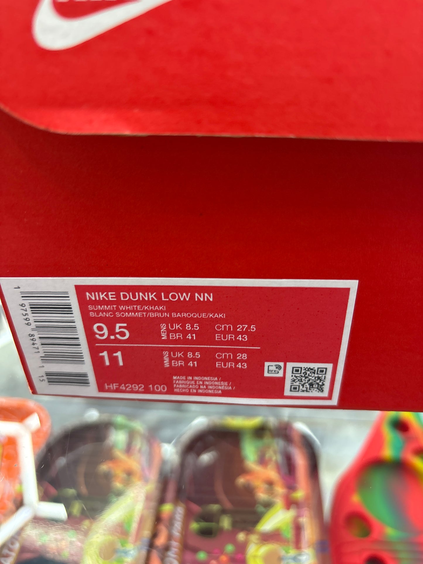 Nike dunk low summit white/khaki size 9.5 M