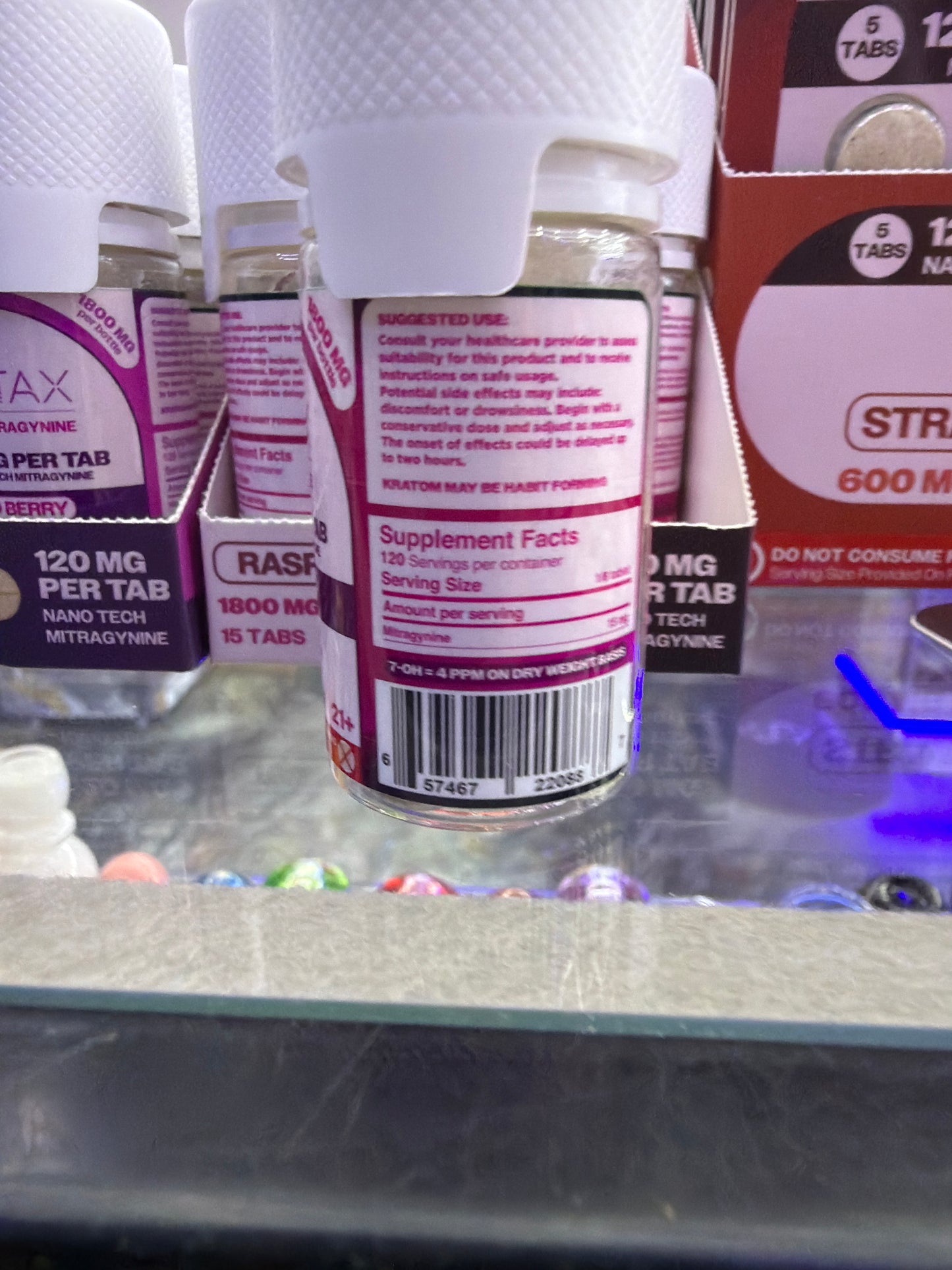 7 STAX - Kratom Extract Tablets 120mg 15ct Raspberry