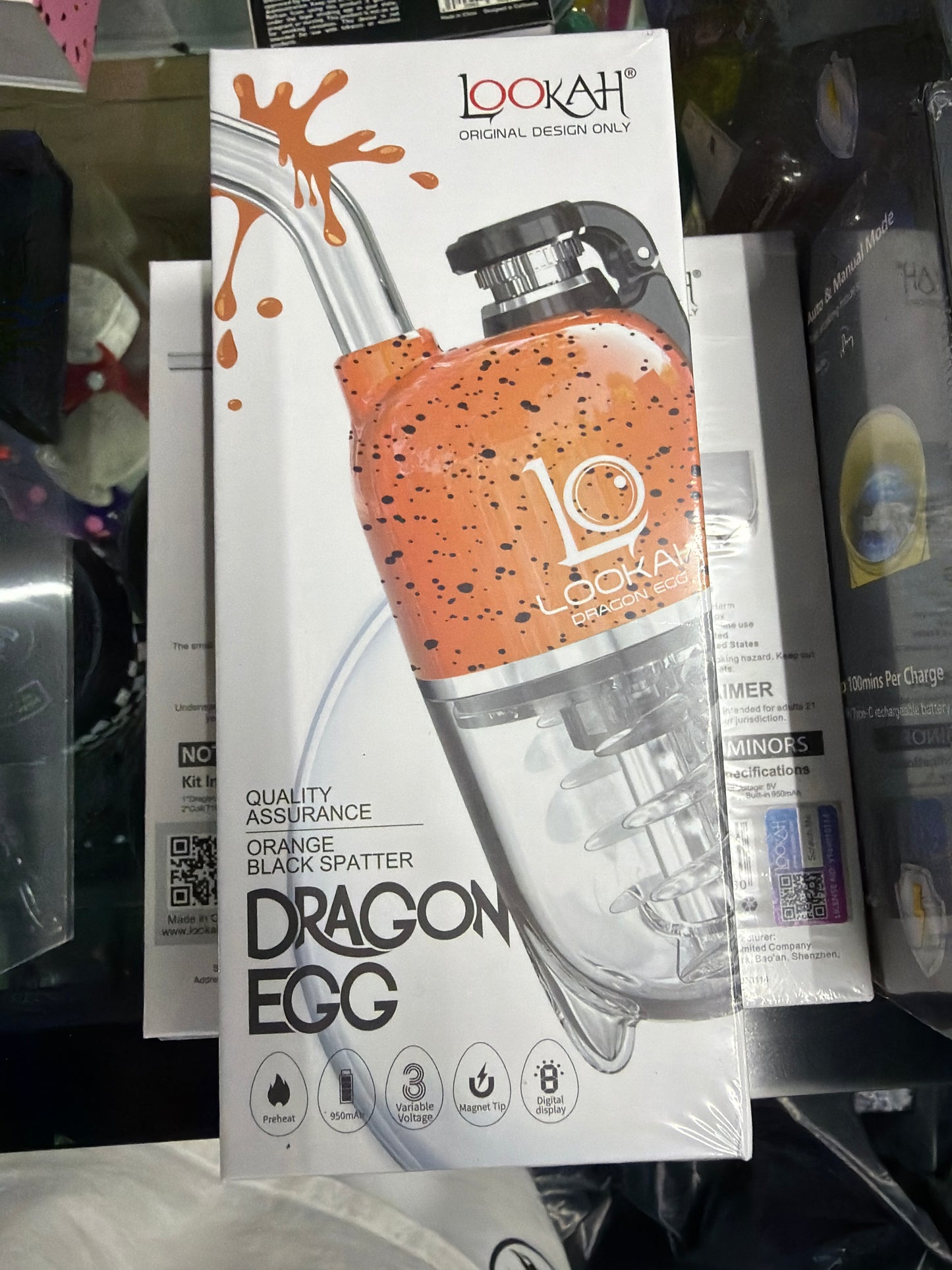 Lookah dragon egg, orange splatter