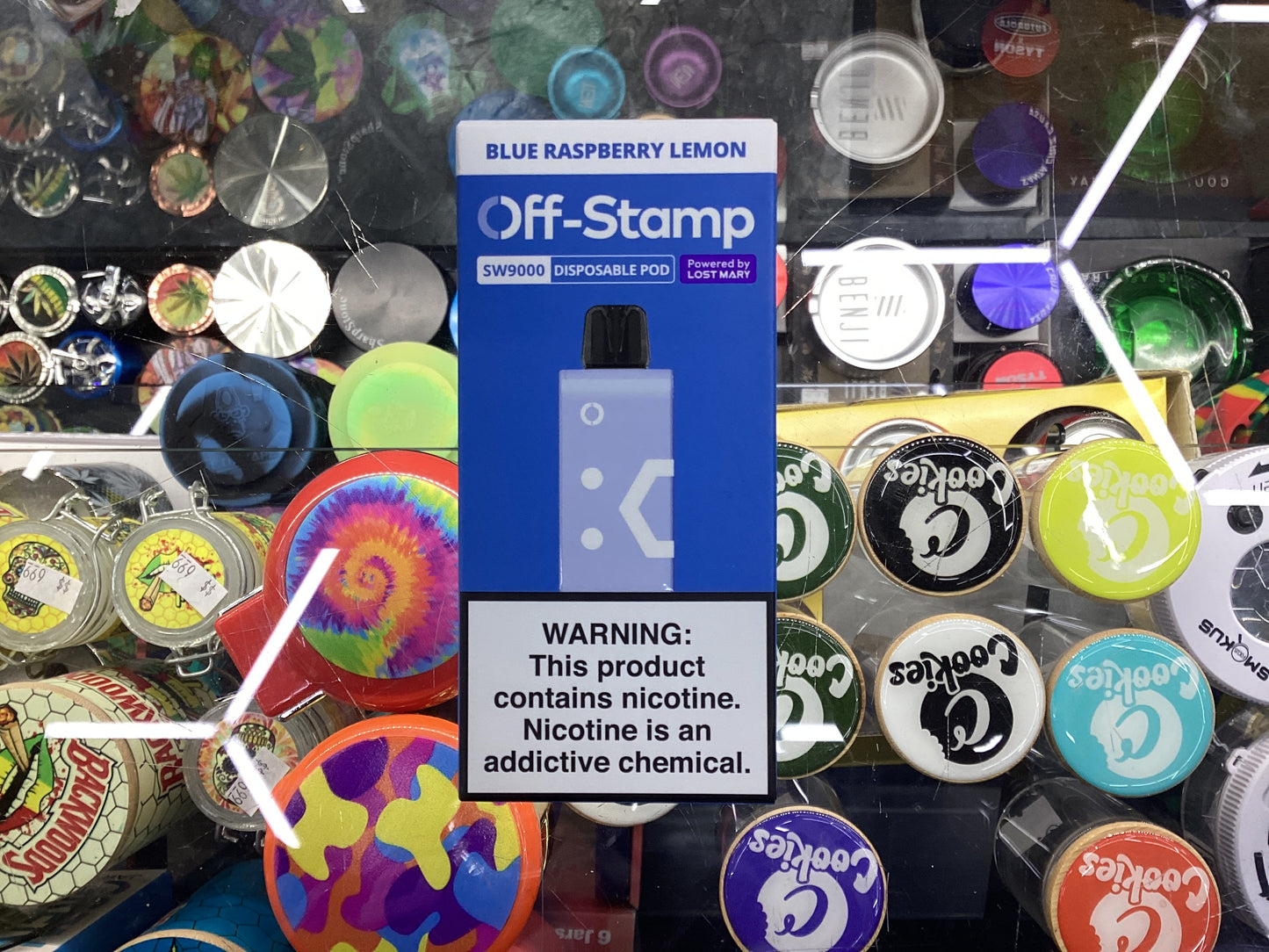 Off stamp pod blue rasberry lemon