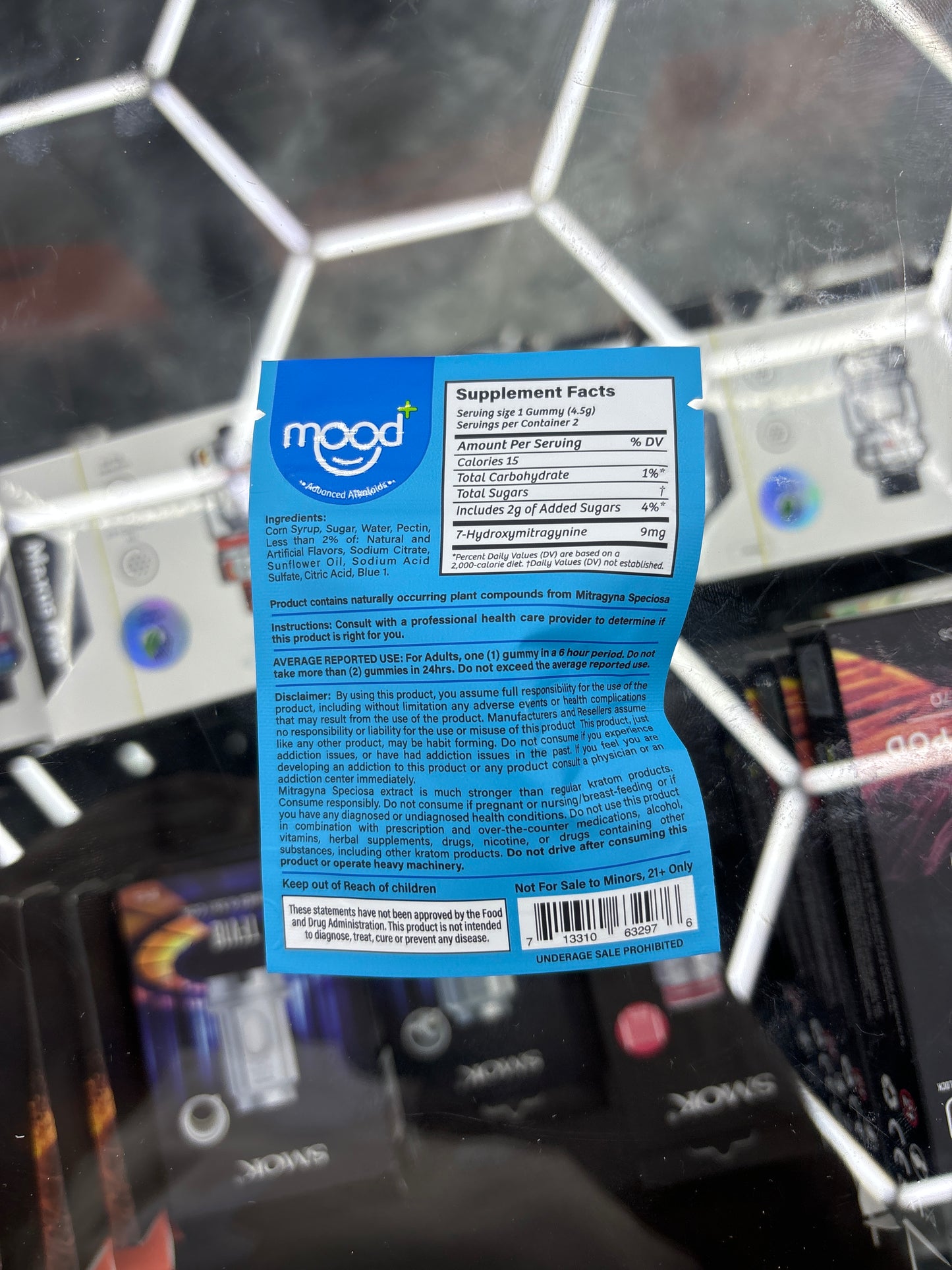 Mood + gummies 18mg blue razz 2ct