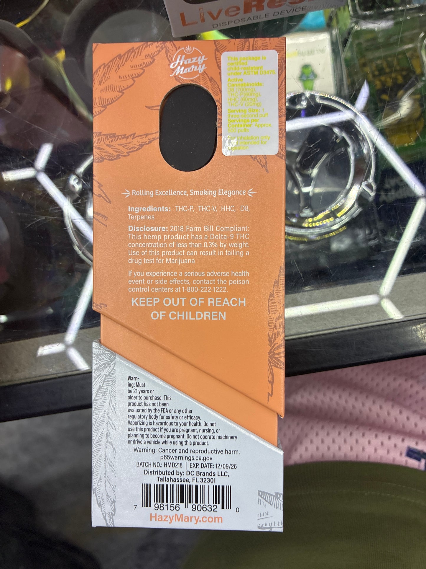 Hazy Mary cloud edition 2g live resin disposable peach rings hybrid