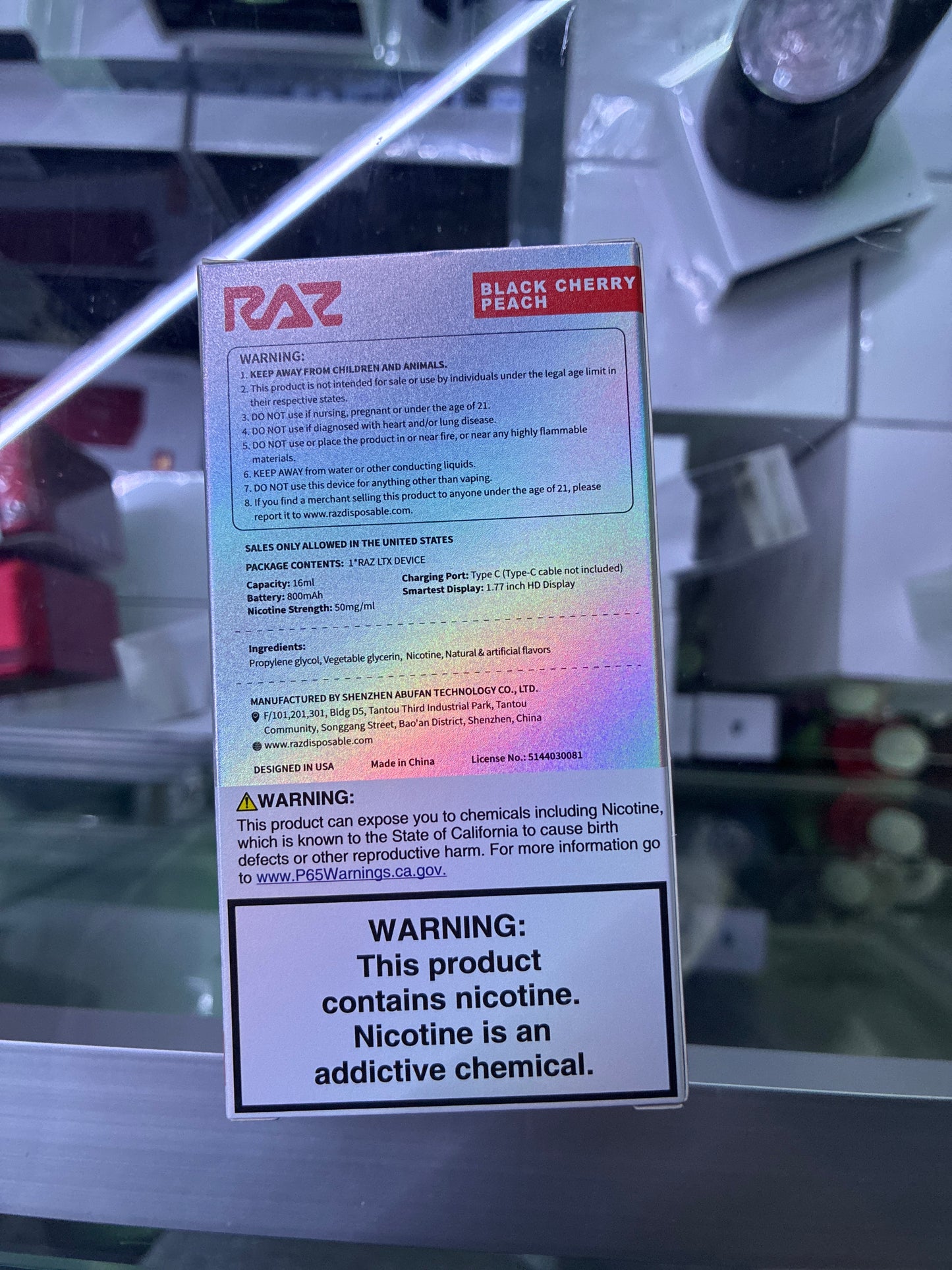 RAZ 25k black cherry peach