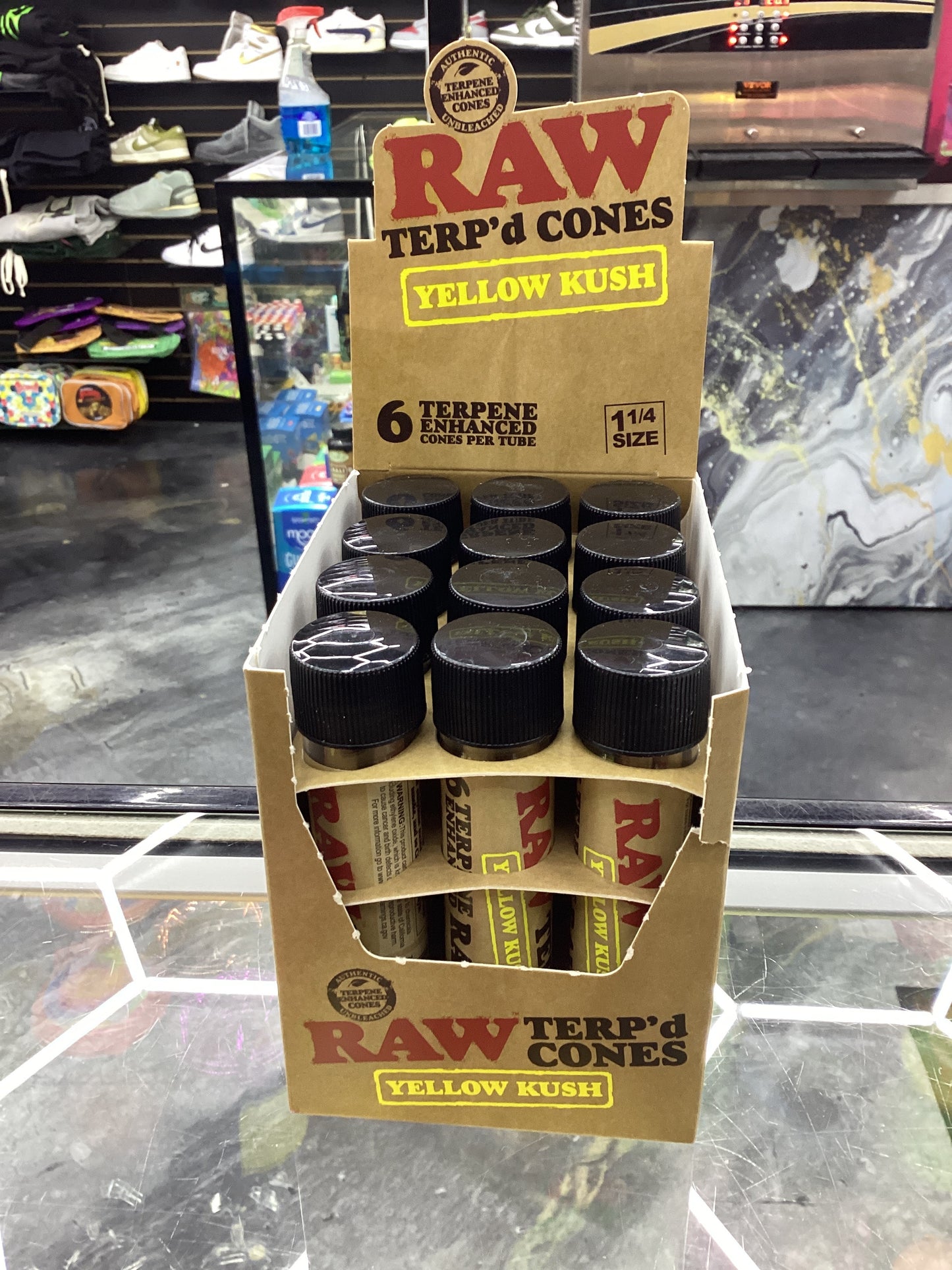 Raw Terp’d Cones yellow kush 6ct 1 1/4 size