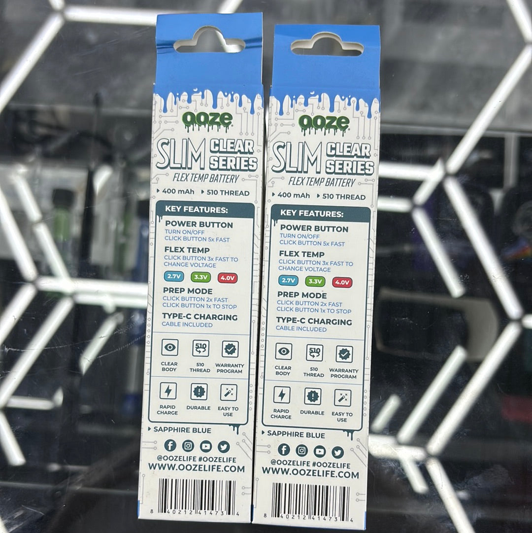 Ooze slim clear series blue